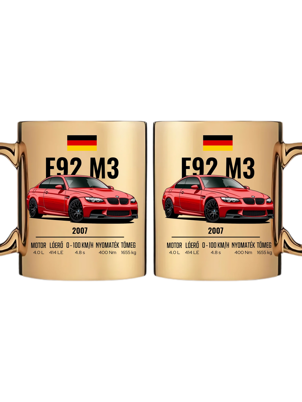 Autó illusztráció - E92 M3 71. - Egyedi személyre szabható bögre