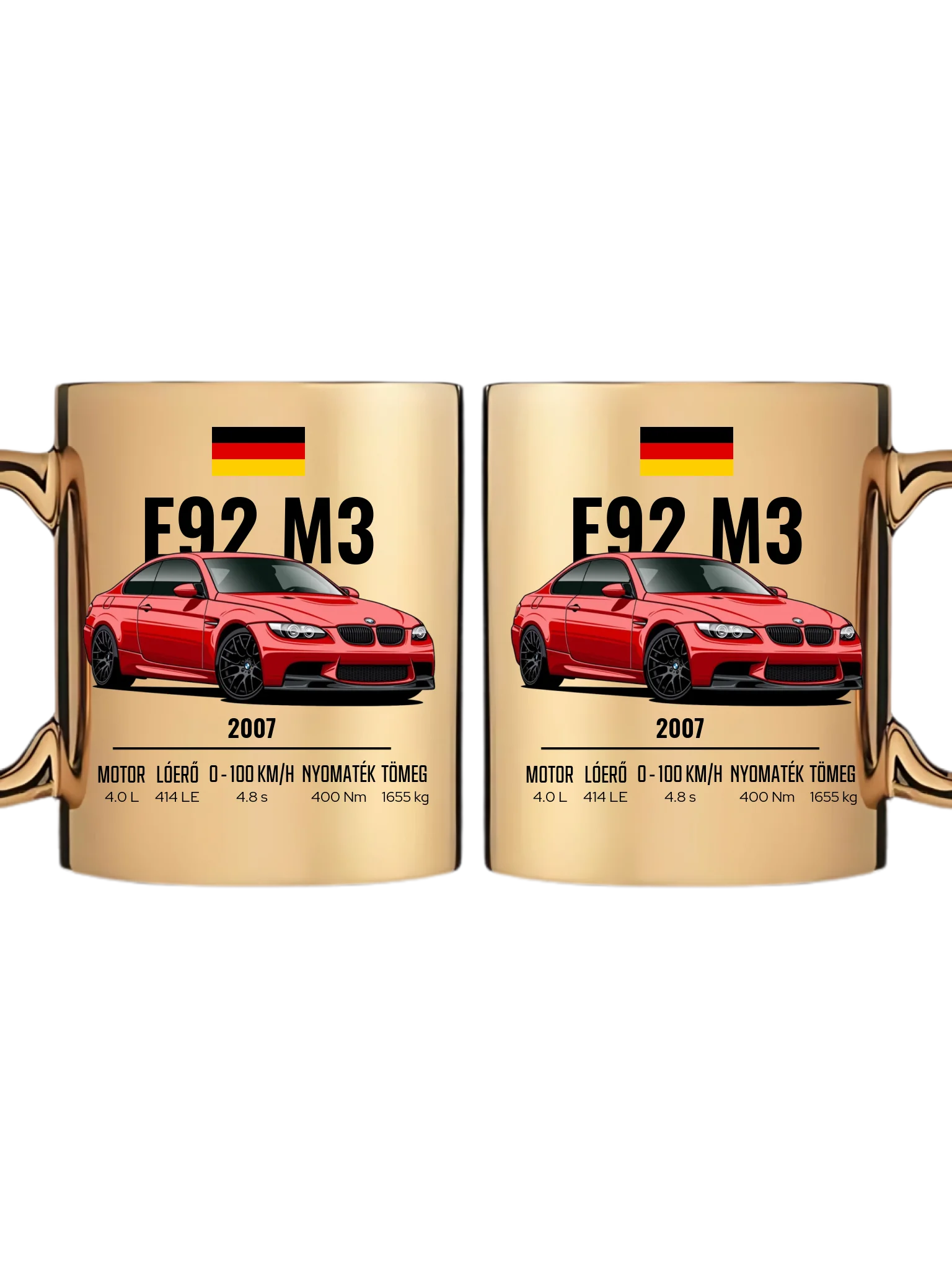 Autó illusztráció - E92 M3 71. - Egyedi személyre szabható bögre