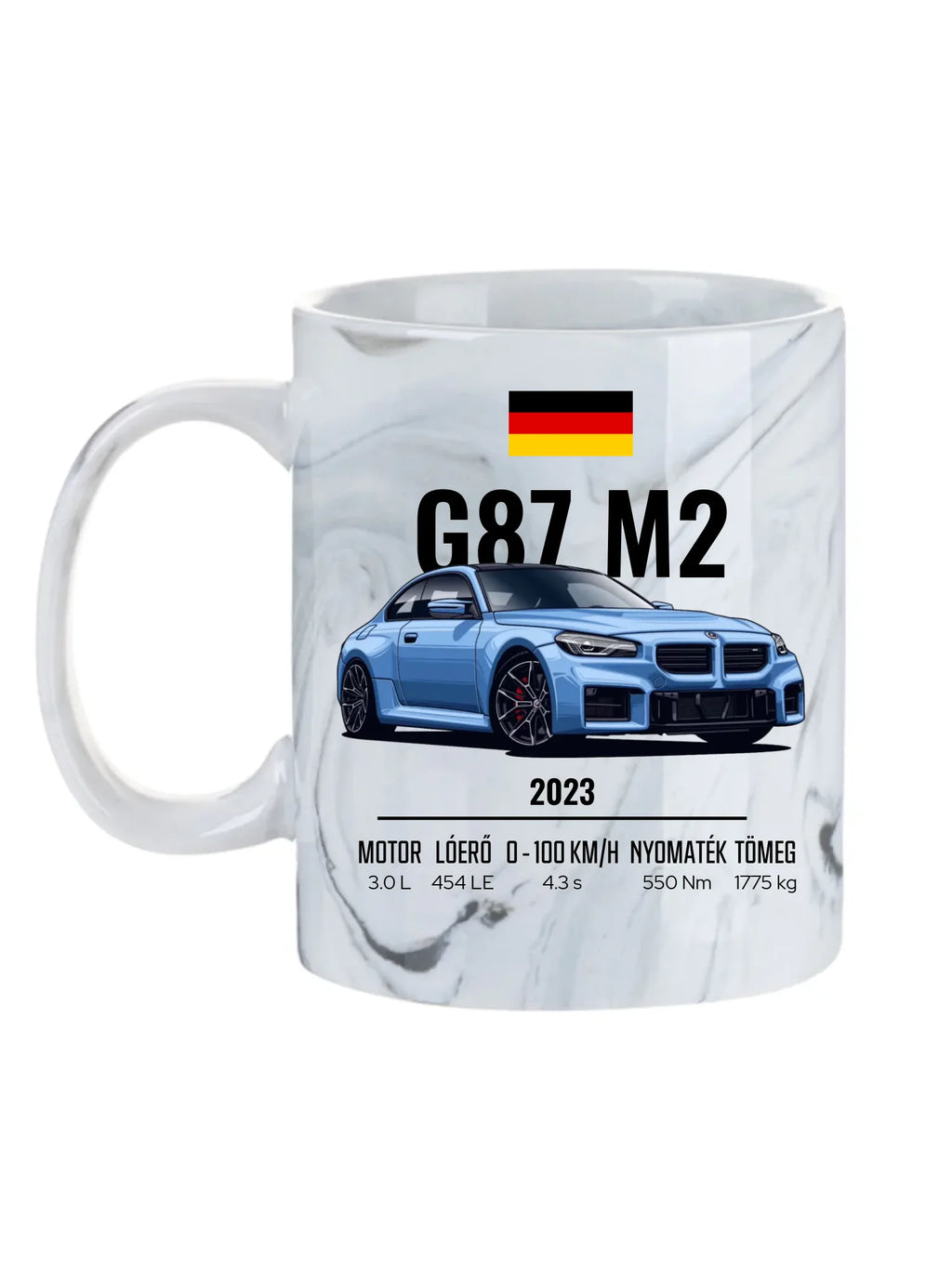 Autó illusztráció - G87 M2 72. - Egyedi személyre szabható bögre