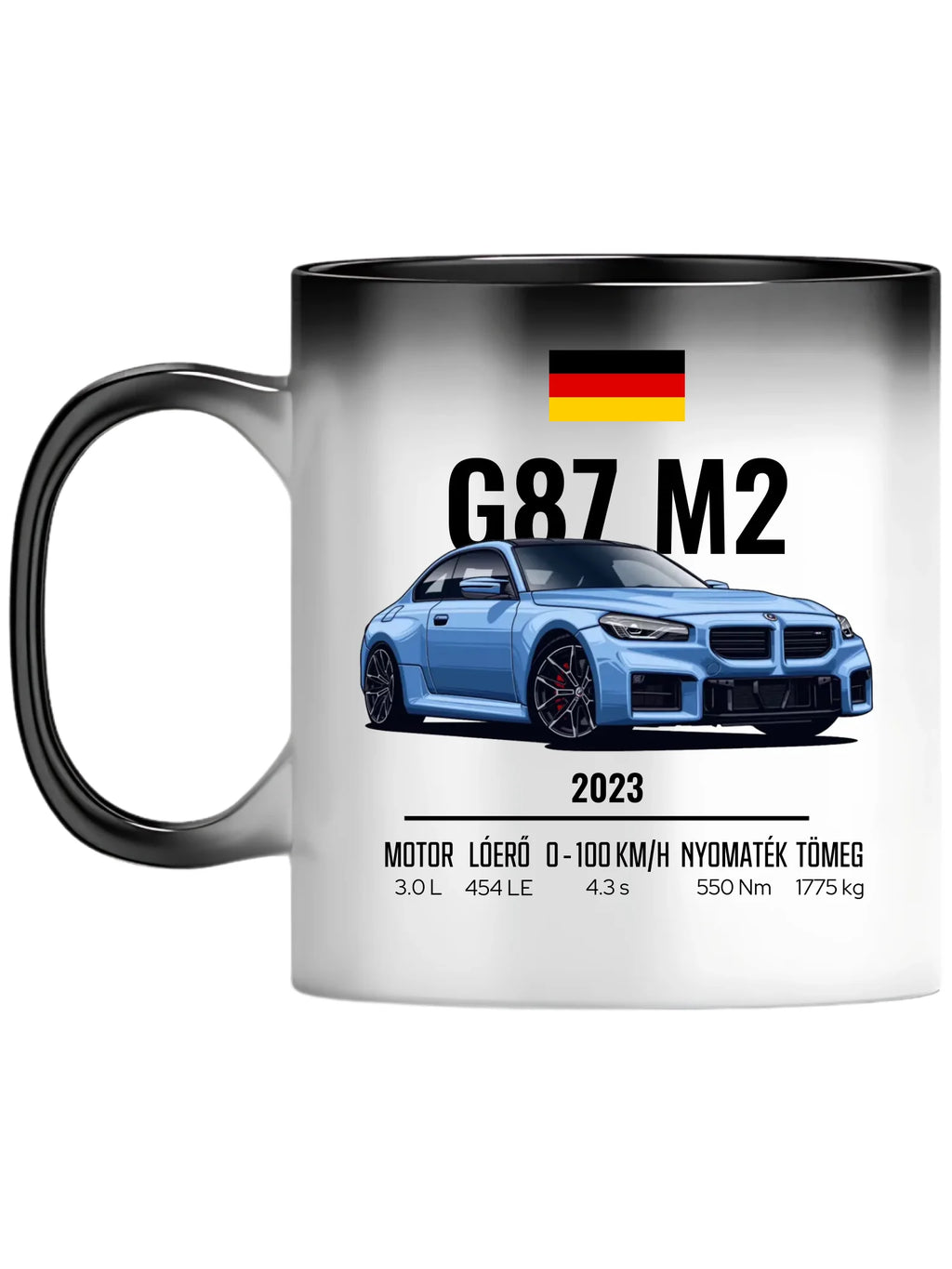 Autó illusztráció - G87 M2 72. - Egyedi személyre szabható bögre