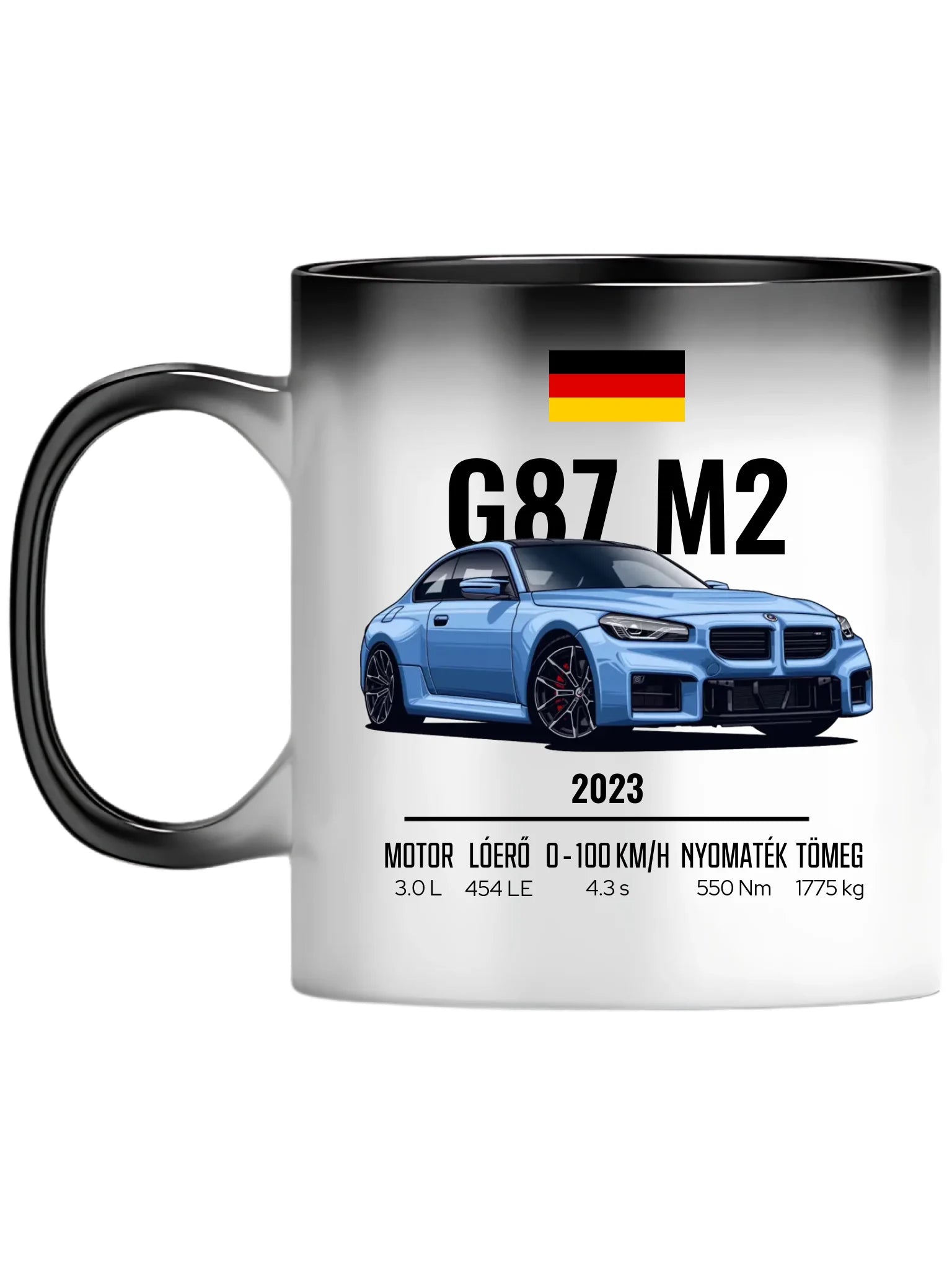 Autó illusztráció - G87 M2 72. - Egyedi személyre szabható bögre