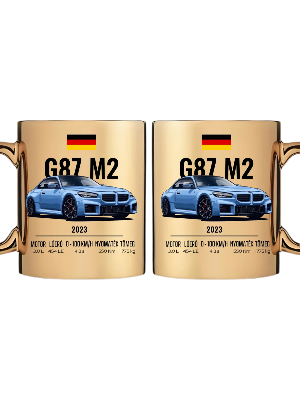 Autó illusztráció - G87 M2 72. - Egyedi személyre szabható bögre