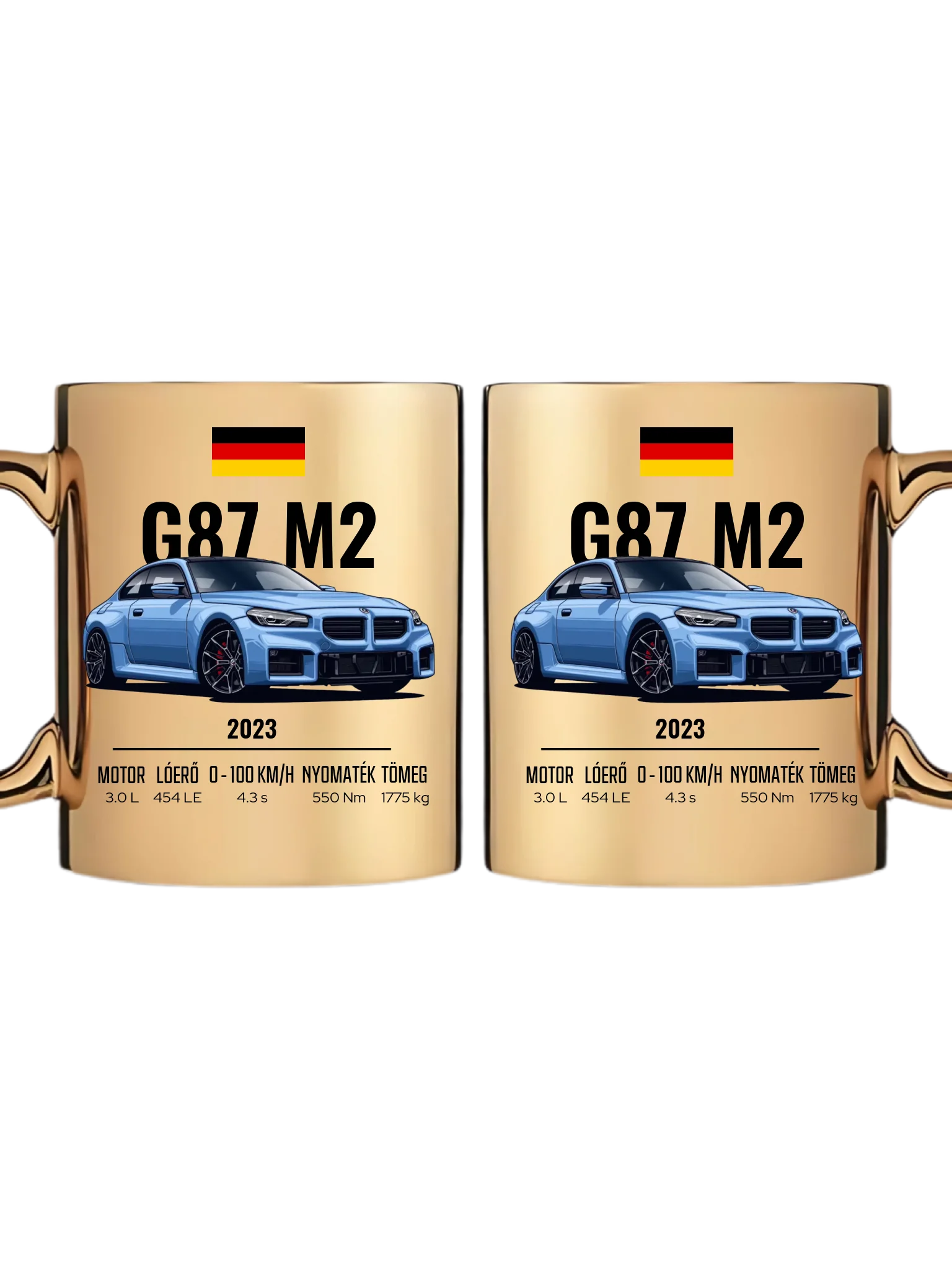 Autó illusztráció - G87 M2 72. - Egyedi személyre szabható bögre
