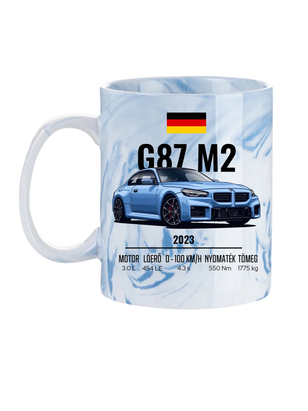Autó illusztráció - G87 M2 72. - Egyedi személyre szabható bögre