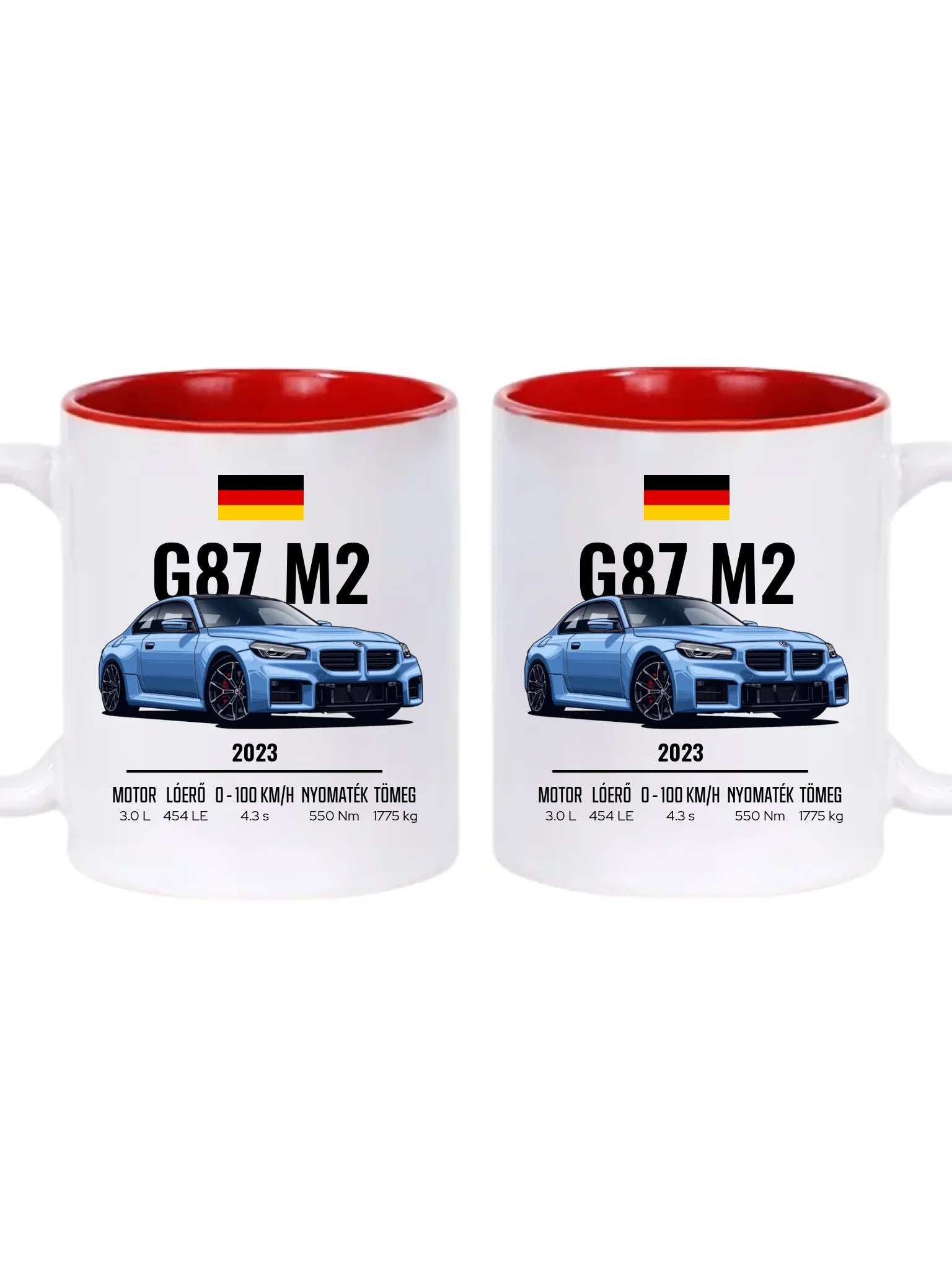 Autó illusztráció - G87 M2 72. - Egyedi személyre szabható bögre