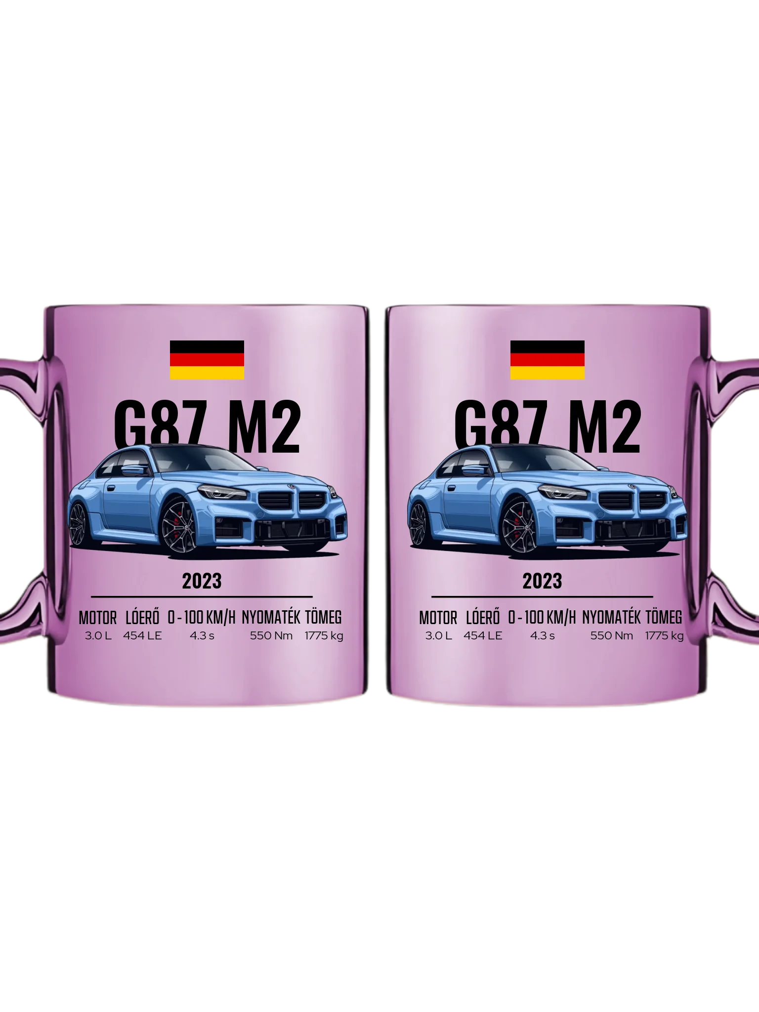 Autó illusztráció - G87 M2 72. - Egyedi személyre szabható bögre