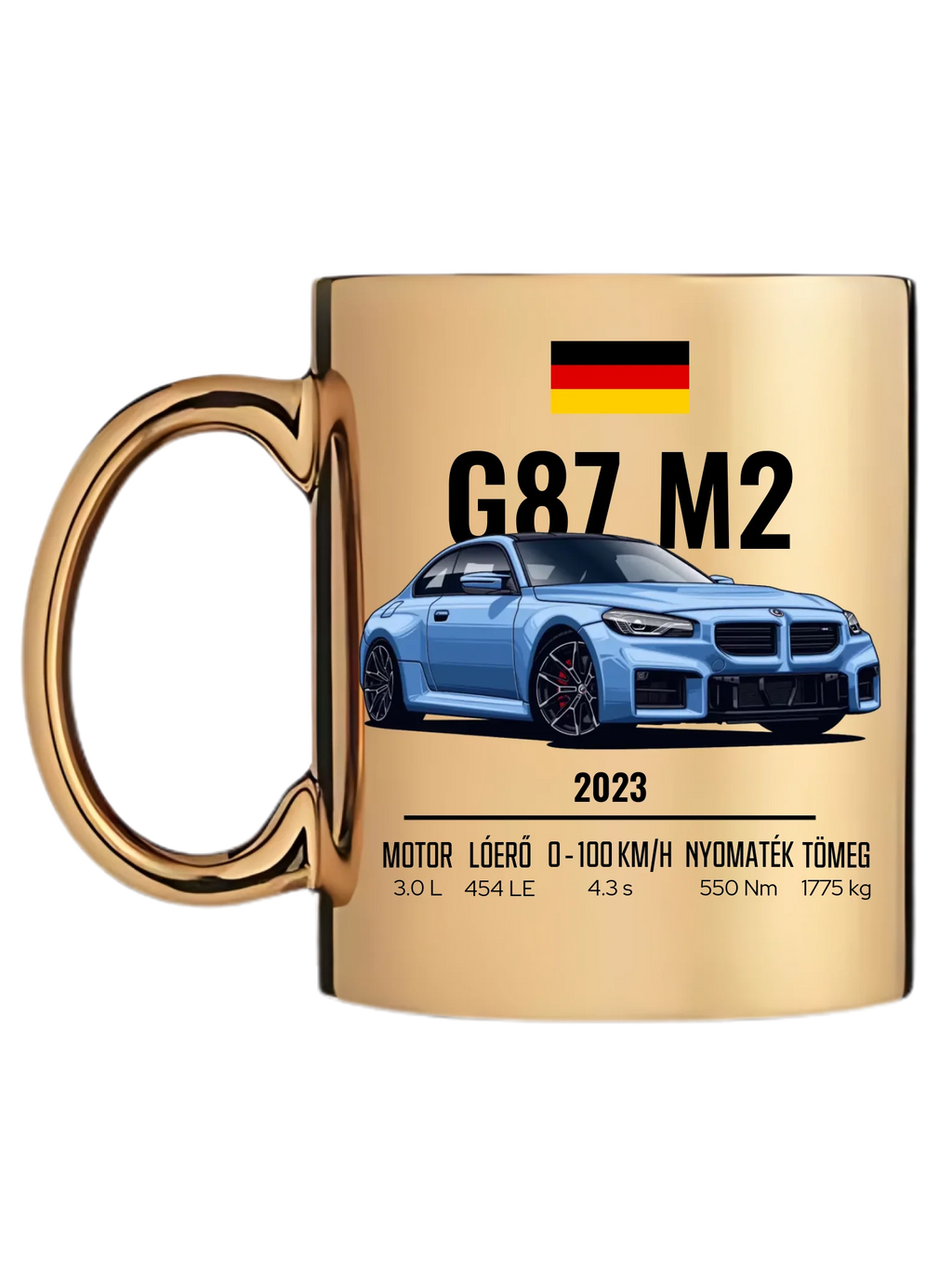 Autó illusztráció - G87 M2 72. - Egyedi személyre szabható bögre