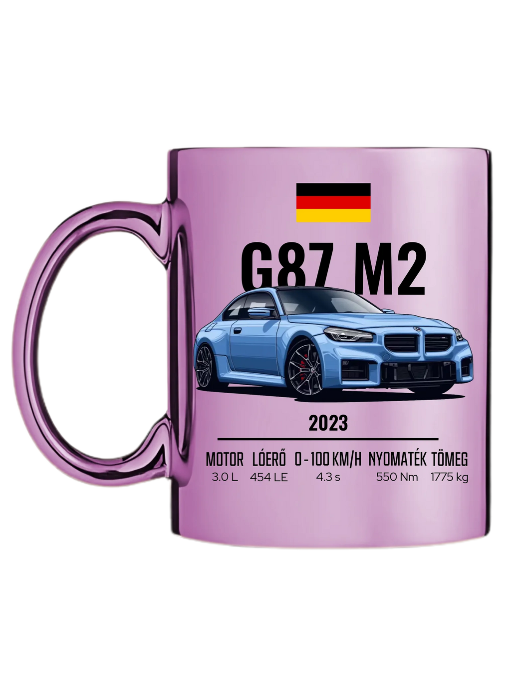 Autó illusztráció - G87 M2 72. - Egyedi személyre szabható bögre