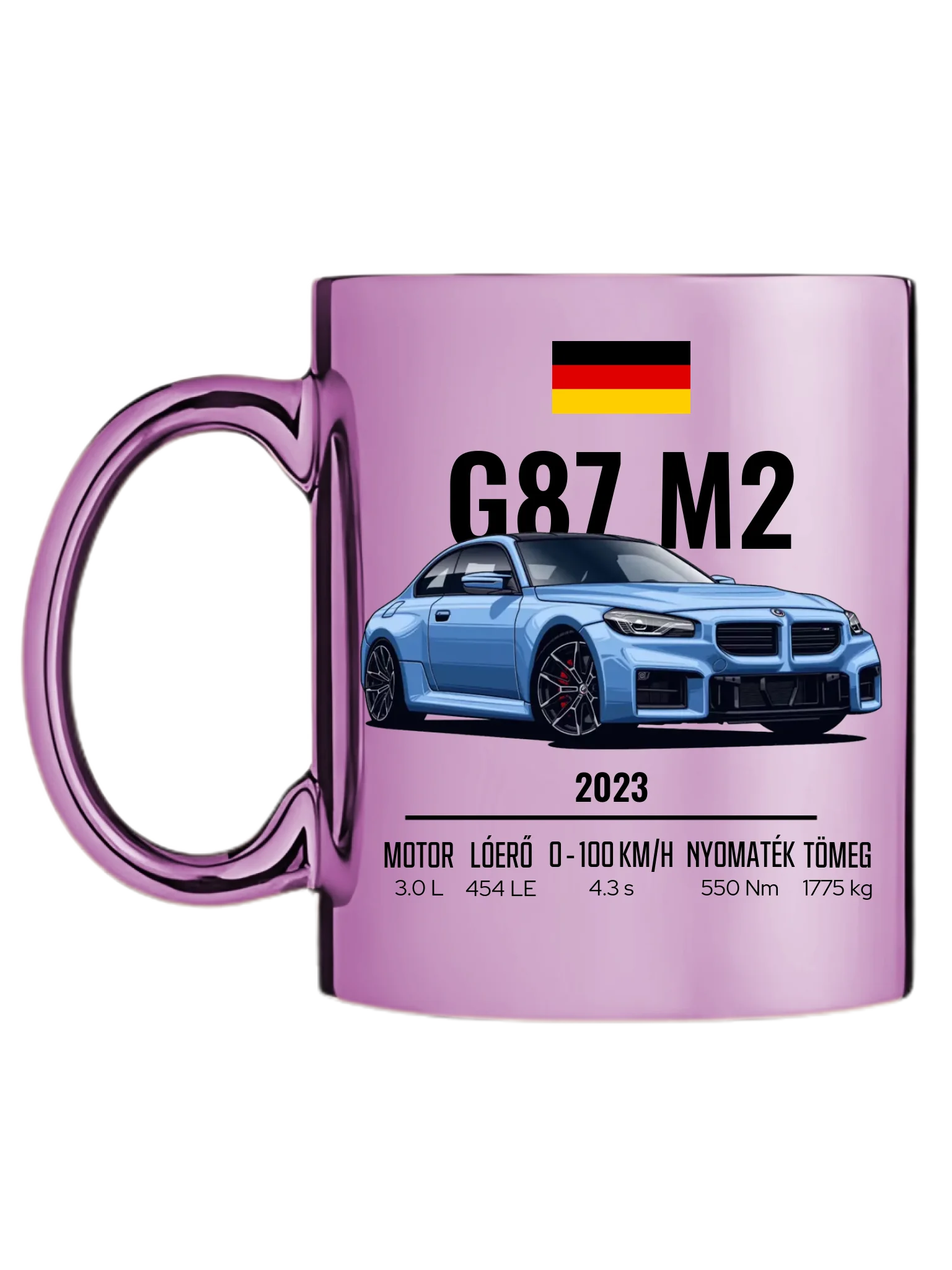 Autó illusztráció - G87 M2 72. - Egyedi személyre szabható bögre
