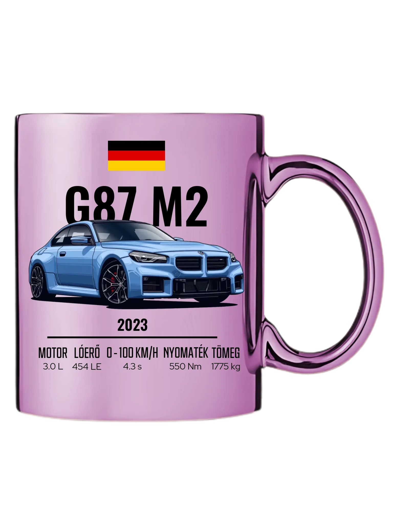 Autó illusztráció - G87 M2 72. - Egyedi személyre szabható bögre