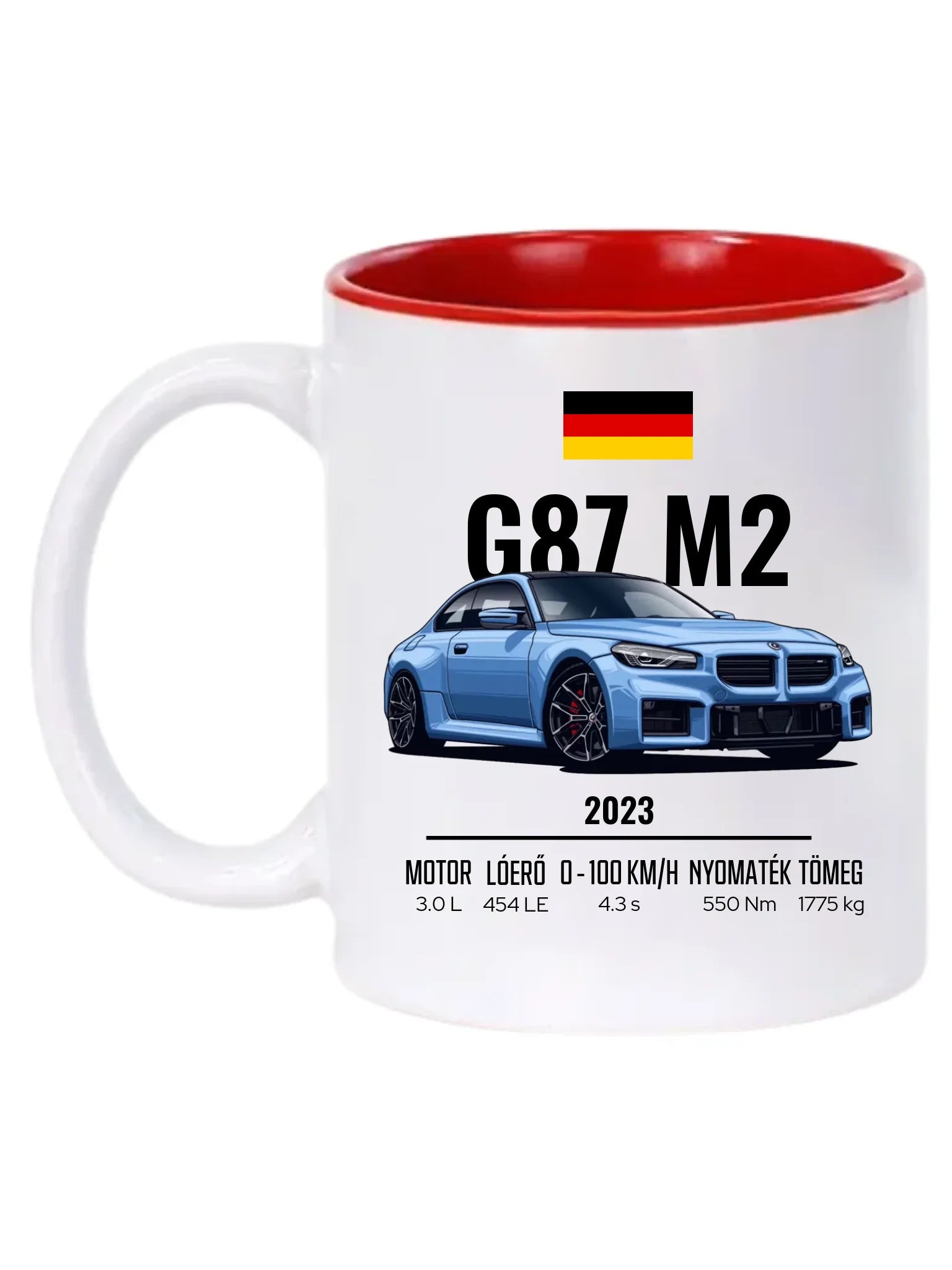 Autó illusztráció - G87 M2 72. - Egyedi személyre szabható bögre