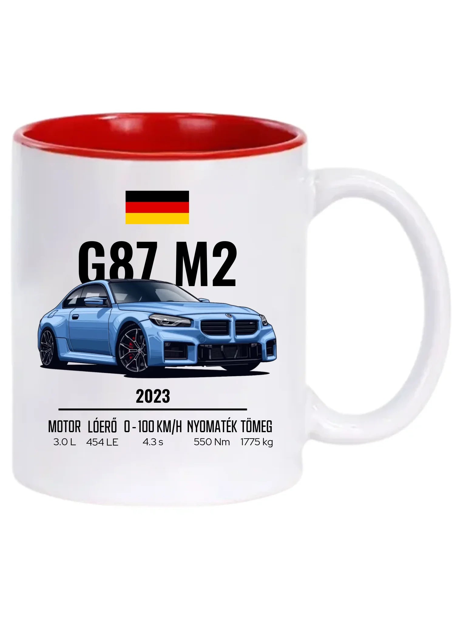Autó illusztráció - G87 M2 72. - Egyedi személyre szabható bögre