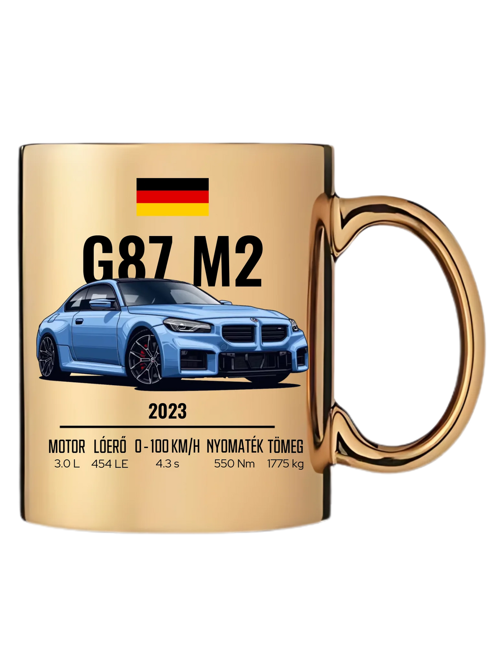 Autó illusztráció - G87 M2 72. - Egyedi személyre szabható bögre