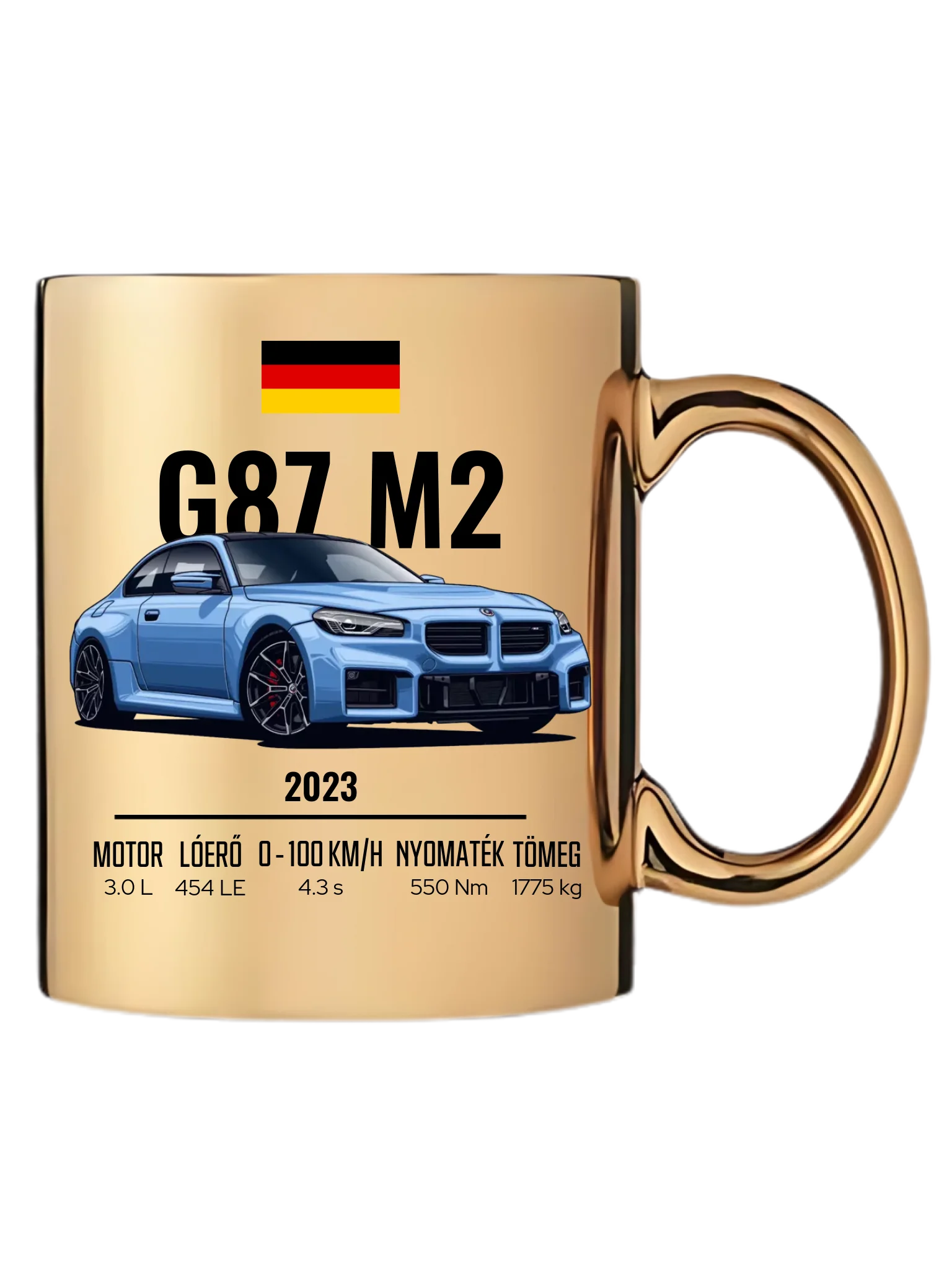 Autó illusztráció - G87 M2 72. - Egyedi személyre szabható bögre