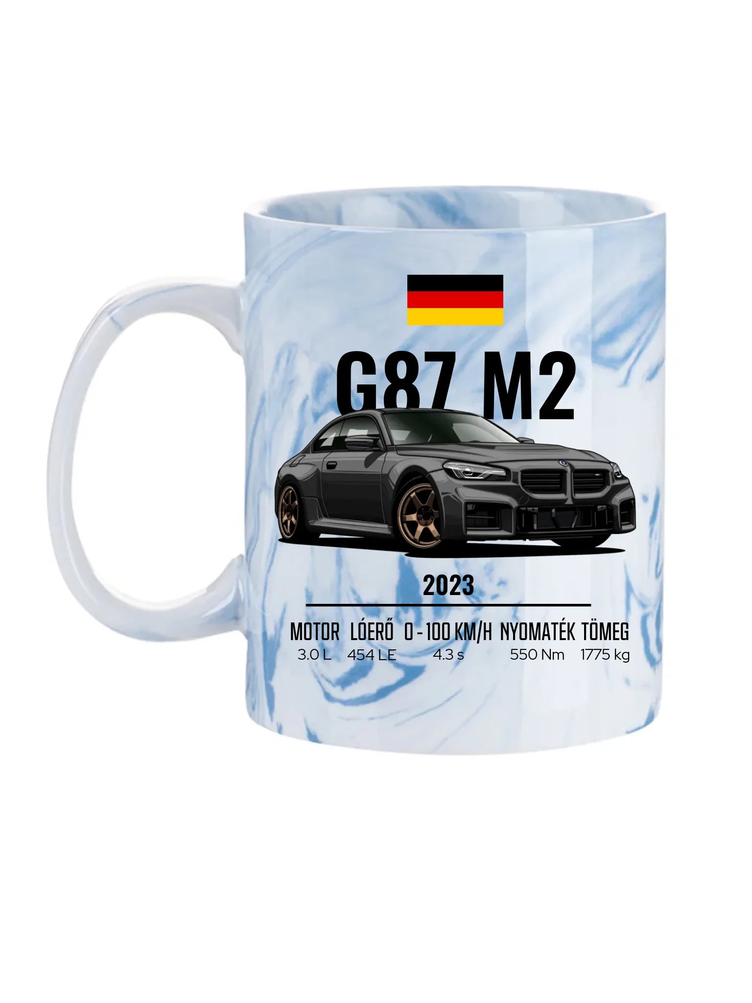 Autó illusztráció - G87 M2 73. - Egyedi személyre szabható bögre
