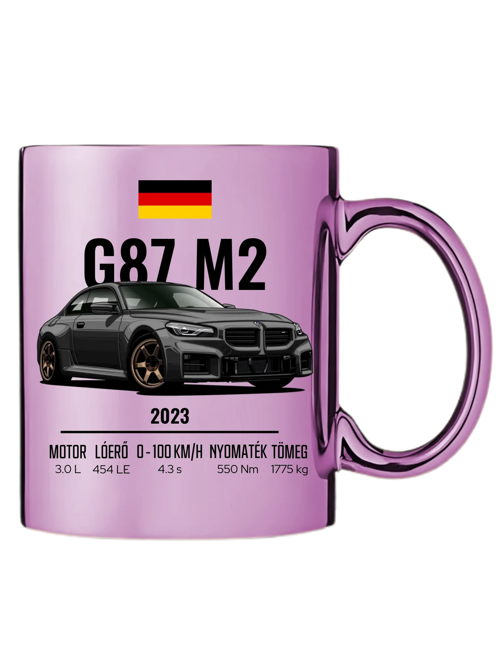 Autó illusztráció - G87 M2 73. - Egyedi személyre szabható bögre