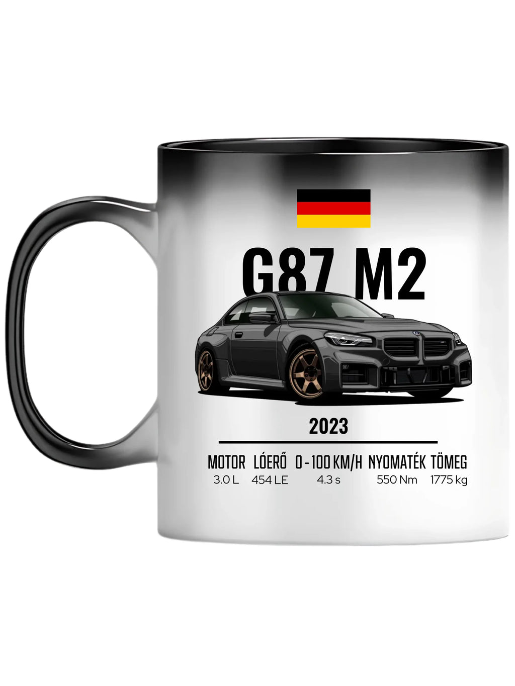 Autó illusztráció - G87 M2 73. - Egyedi személyre szabható bögre