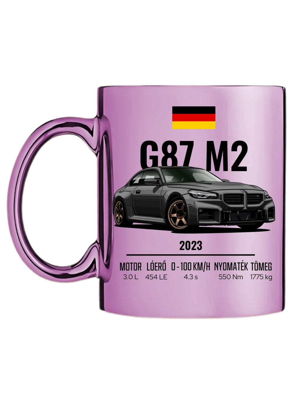 Autó illusztráció - G87 M2 73. - Egyedi személyre szabható bögre