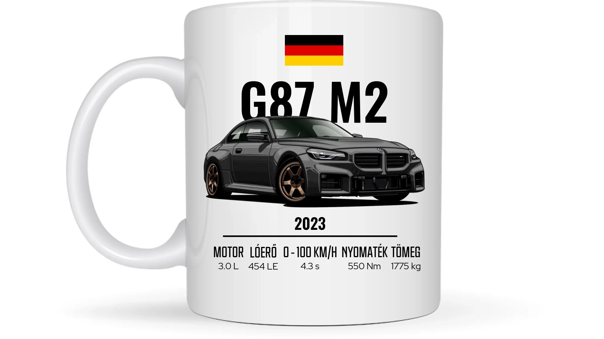 Autó illusztráció - G87 M2 73. - Egyedi személyre szabható bögre
