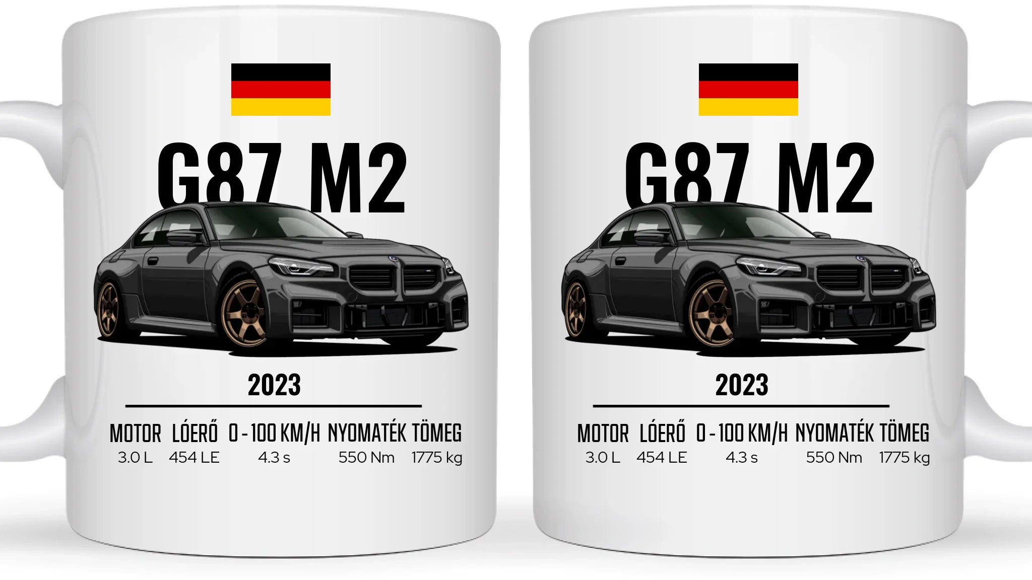 Autó illusztráció - G87 M2 73. - Egyedi személyre szabható bögre