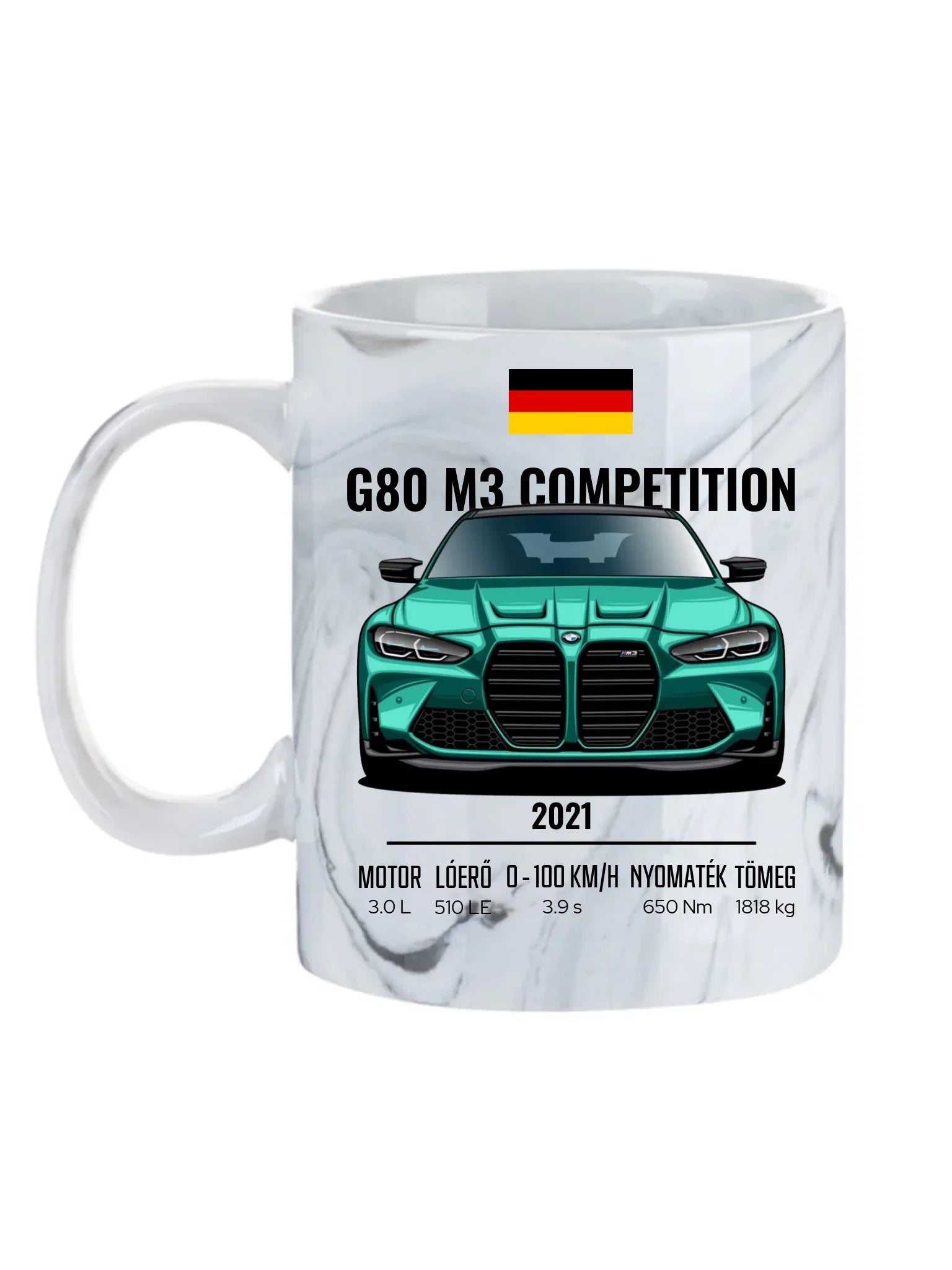 Autó illusztráció - G80 M3 Competition 74. - Egyedi személyre szabható bögre