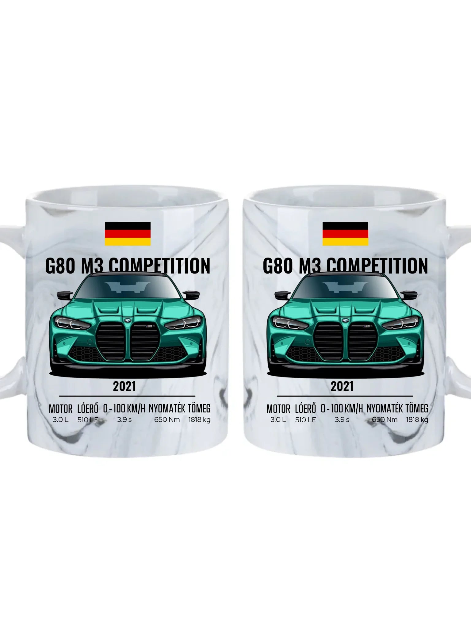 Autó illusztráció - G80 M3 Competition 74. - Egyedi személyre szabható bögre