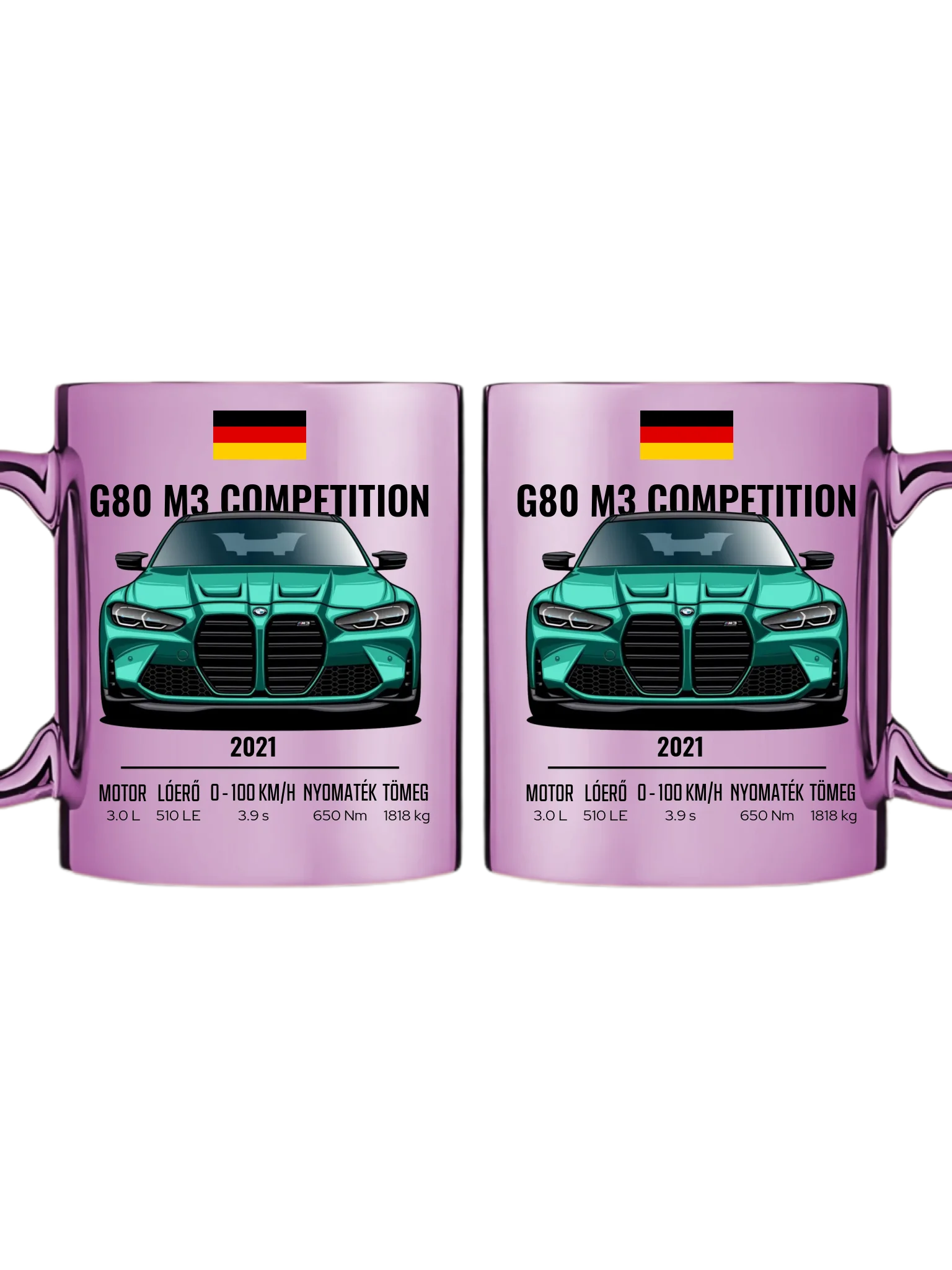 Autó illusztráció - G80 M3 Competition 74. - Egyedi személyre szabható bögre