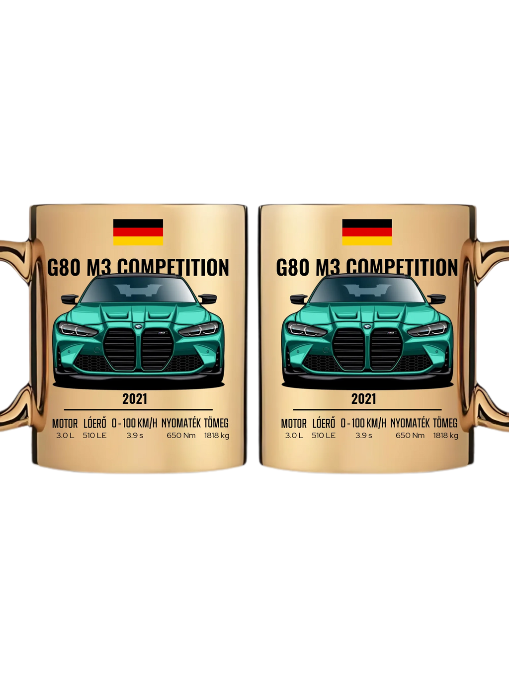 Autó illusztráció - G80 M3 Competition 74. - Egyedi személyre szabható bögre