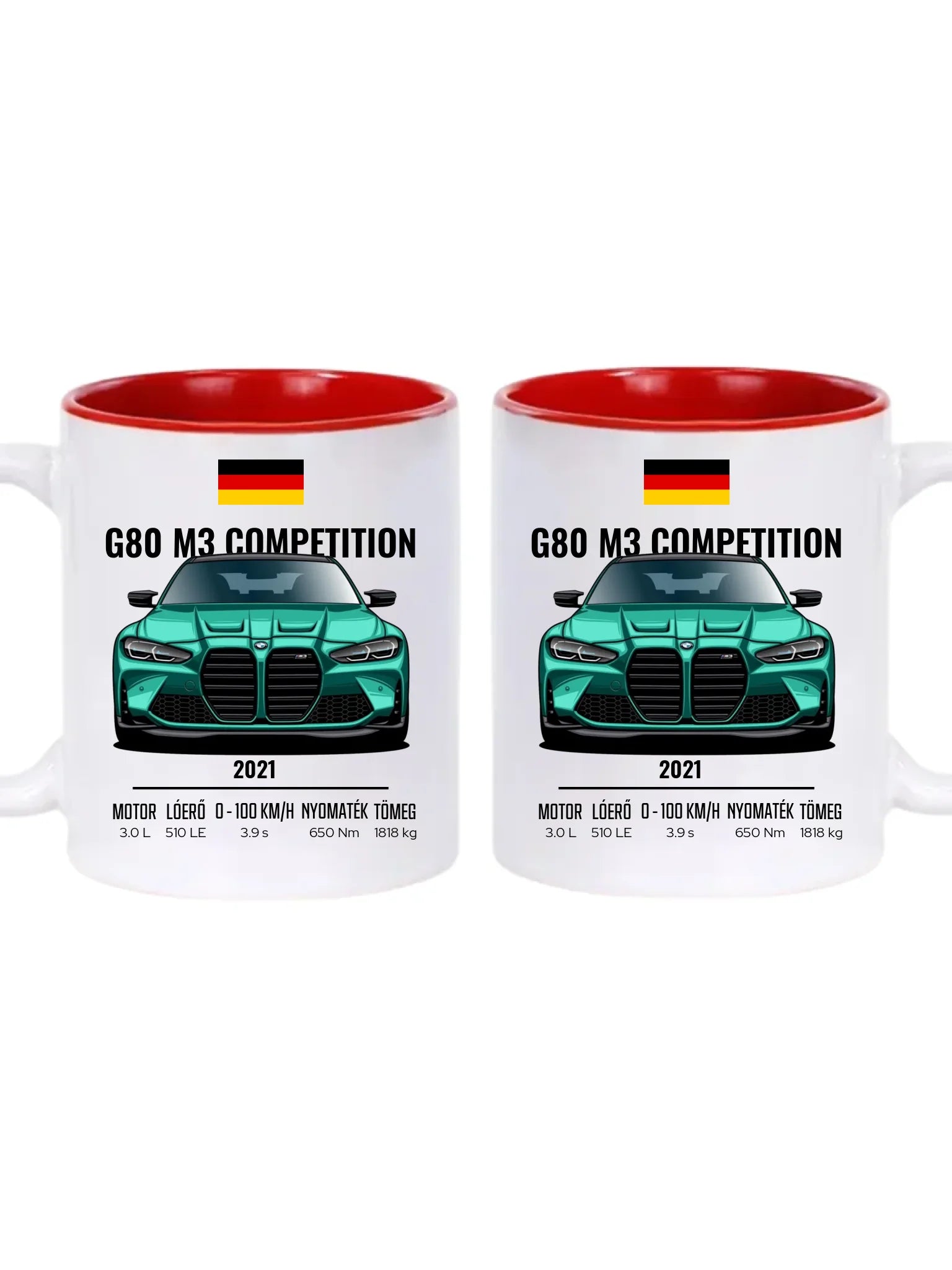 Autó illusztráció - G80 M3 Competition 74. - Egyedi személyre szabható bögre
