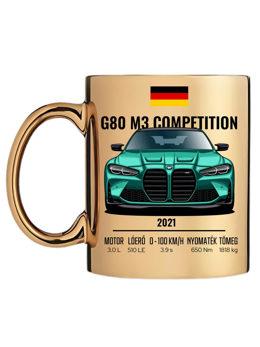 Autó illusztráció - G80 M3 Competition 74. - Egyedi személyre szabható bögre