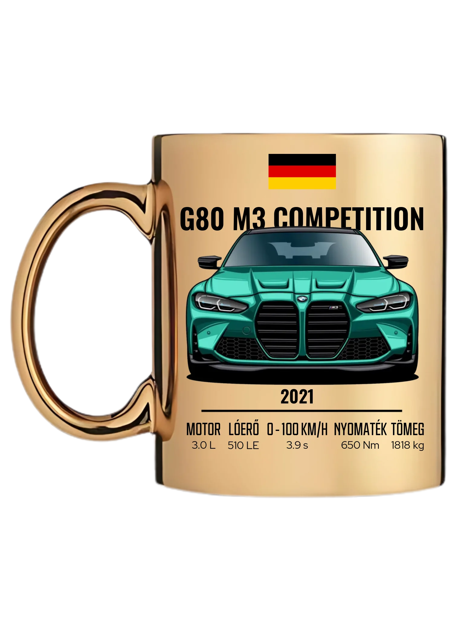 Autó illusztráció - G80 M3 Competition 74. - Egyedi személyre szabható bögre