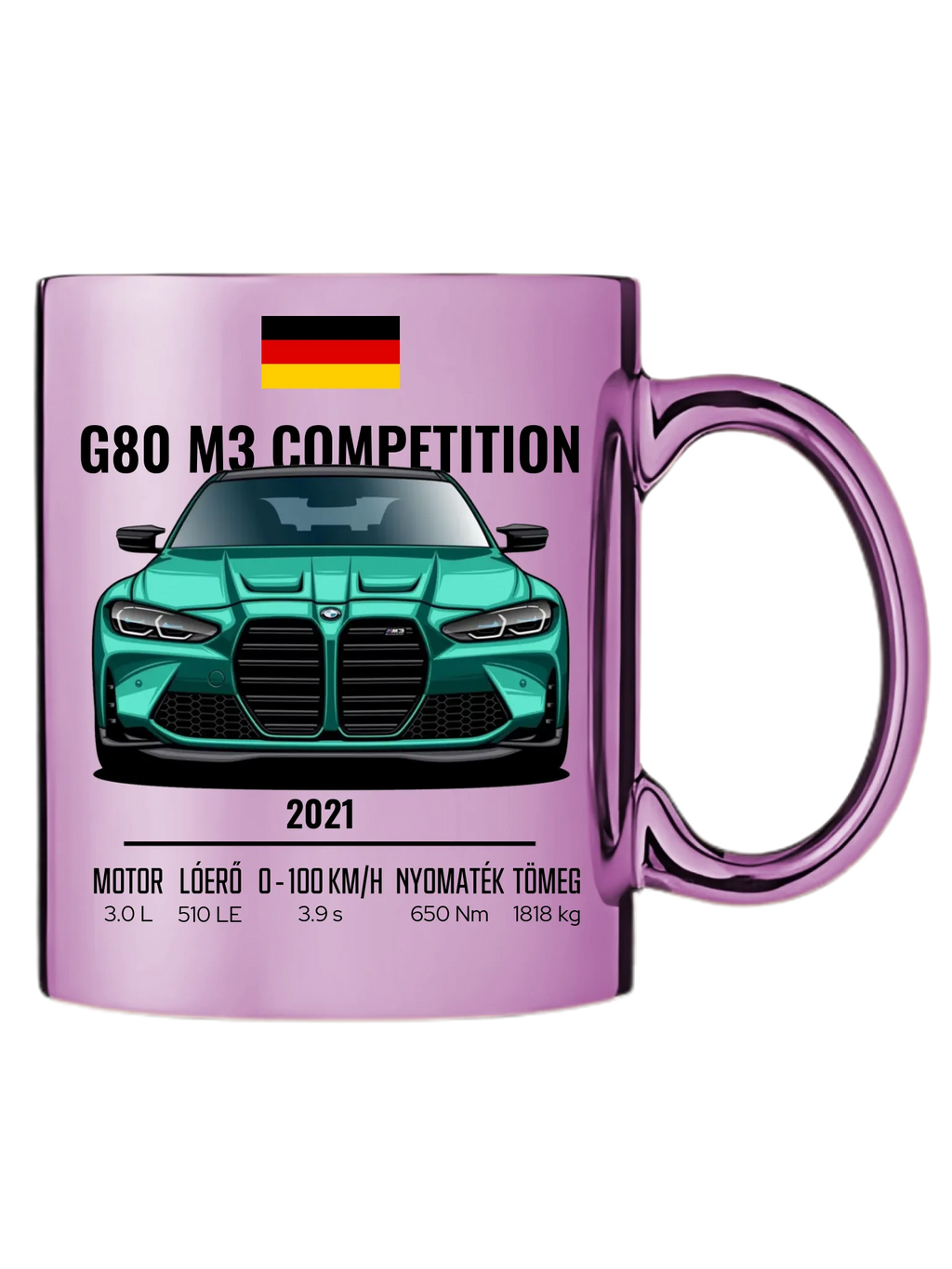 Autó illusztráció - G80 M3 Competition 74. - Egyedi személyre szabható bögre