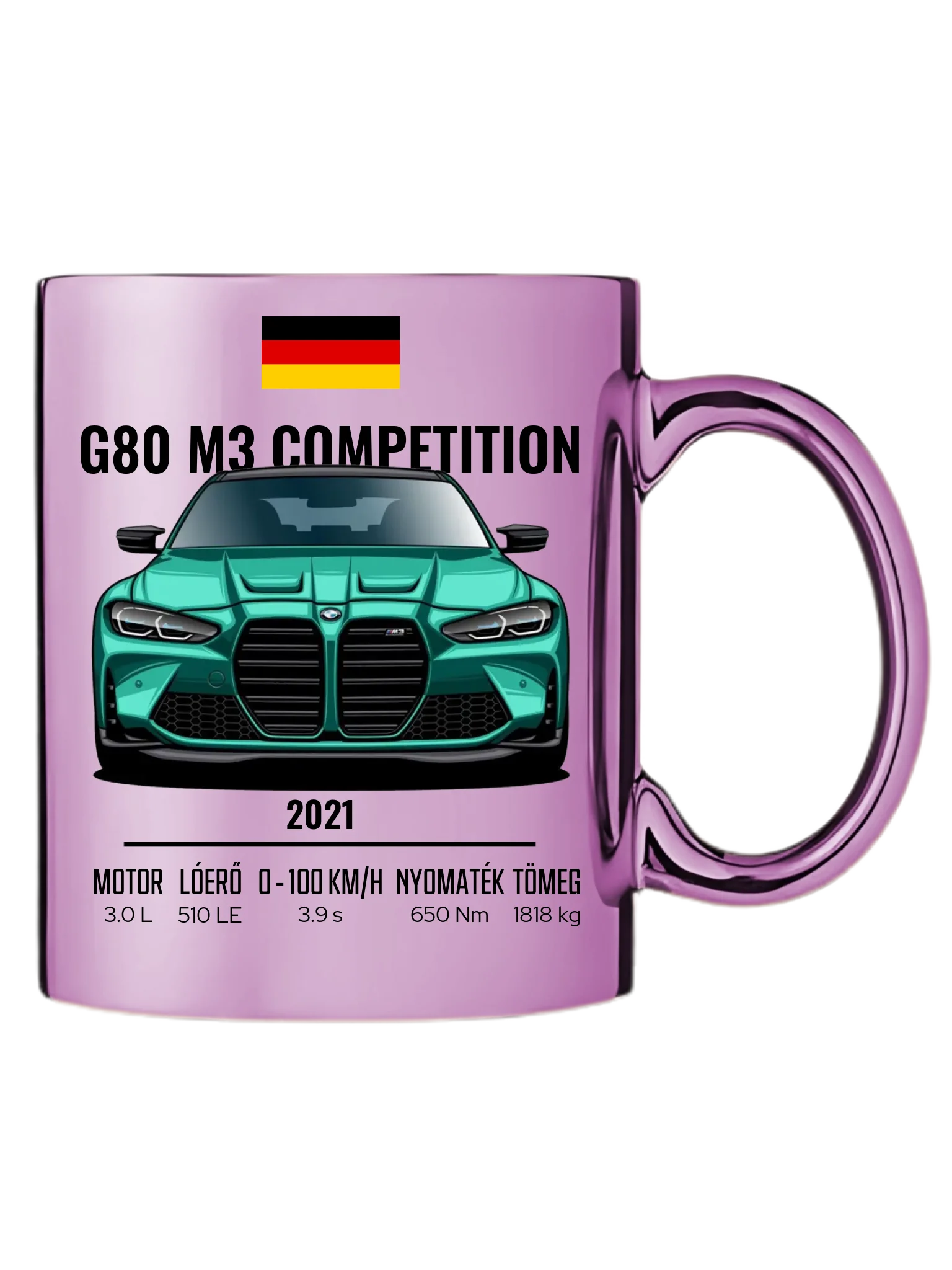 Autó illusztráció - G80 M3 Competition 74. - Egyedi személyre szabható bögre