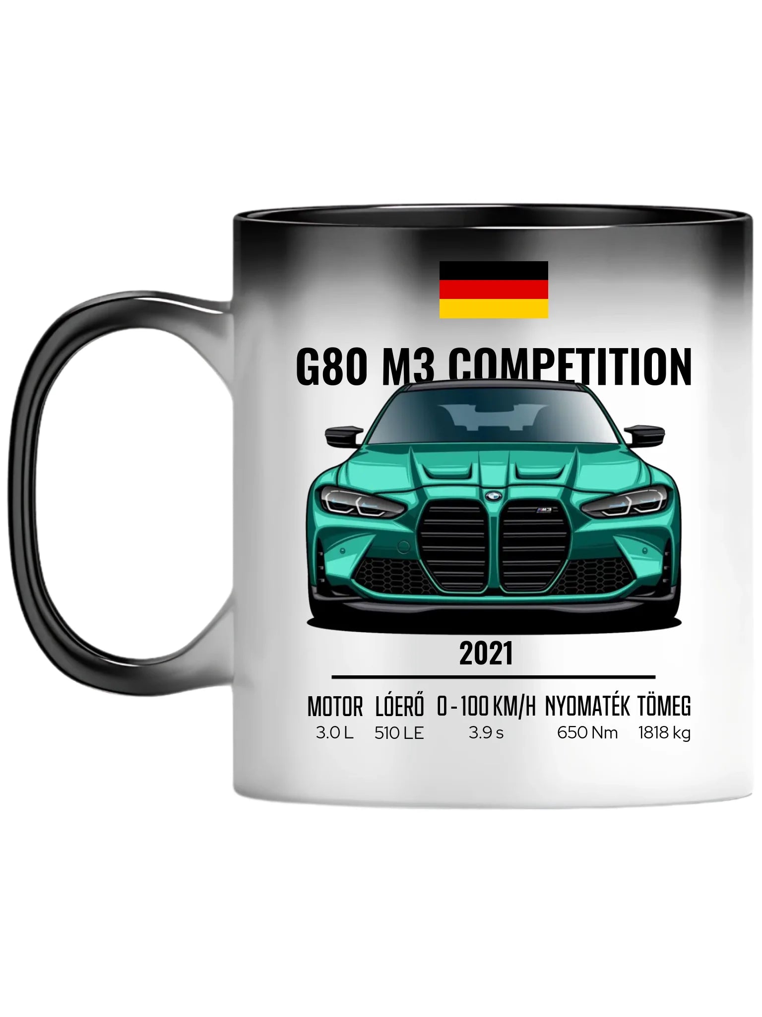 Autó illusztráció - G80 M3 Competition 74. - Egyedi személyre szabható bögre