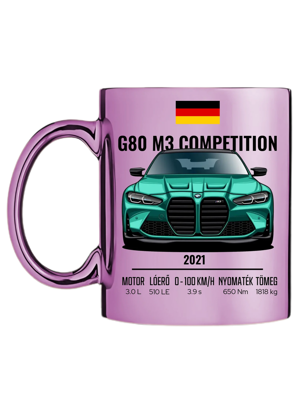Autó illusztráció - G80 M3 Competition 74. - Egyedi személyre szabható bögre
