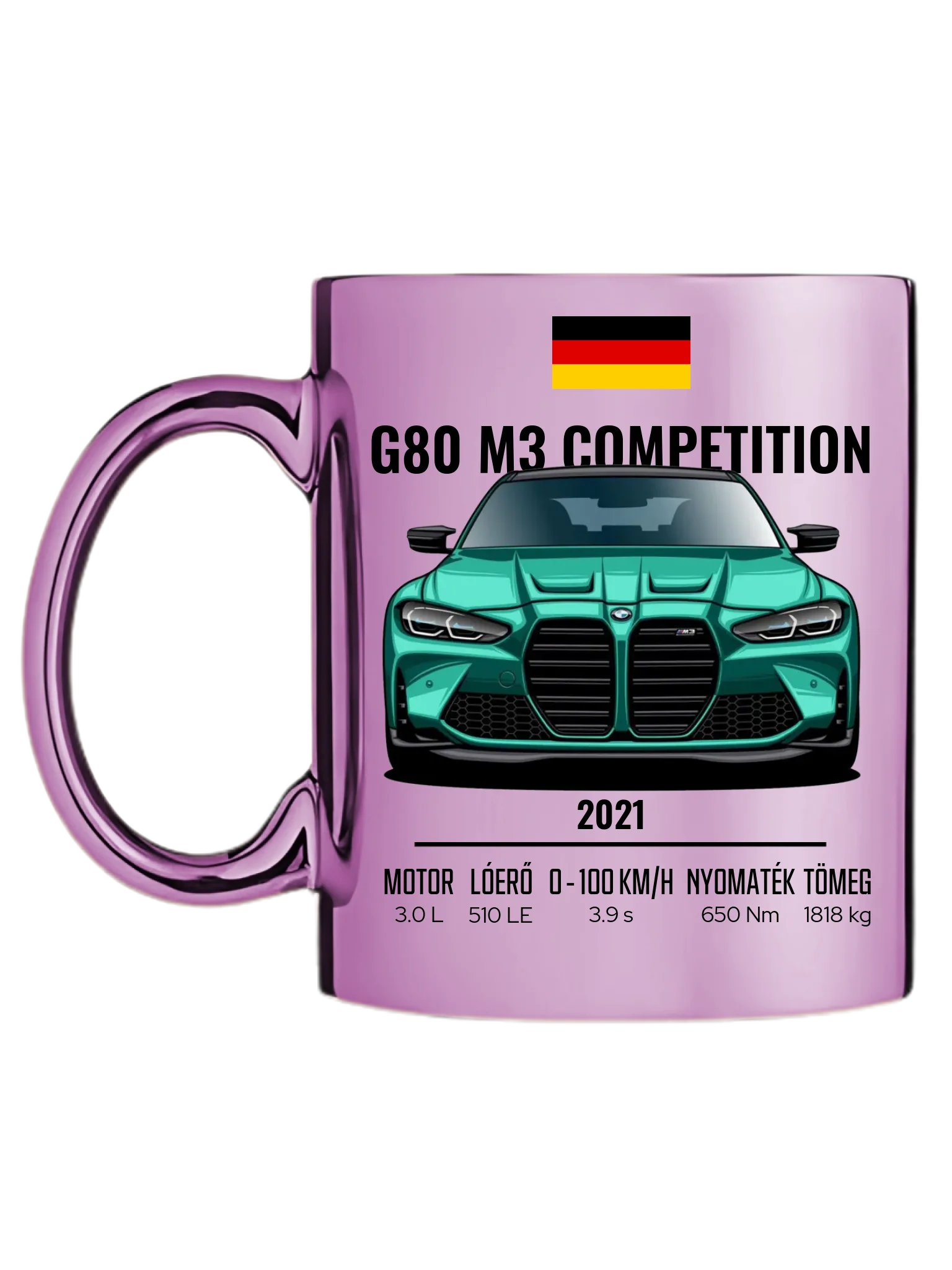 Autó illusztráció - G80 M3 Competition 74. - Egyedi személyre szabható bögre