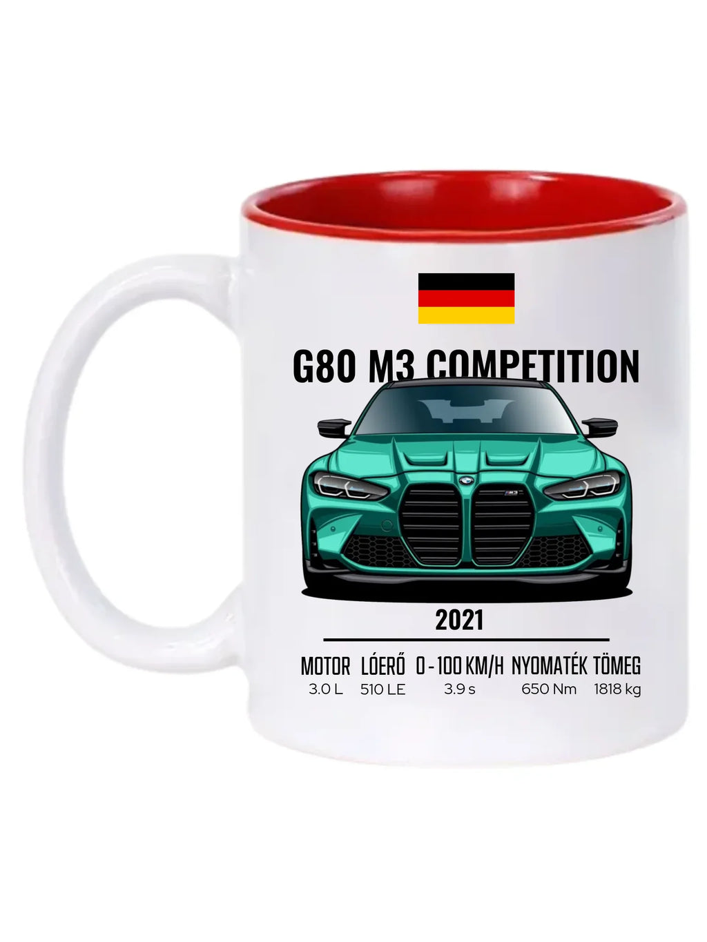 Autó illusztráció - G80 M3 Competition 74. - Egyedi személyre szabható bögre