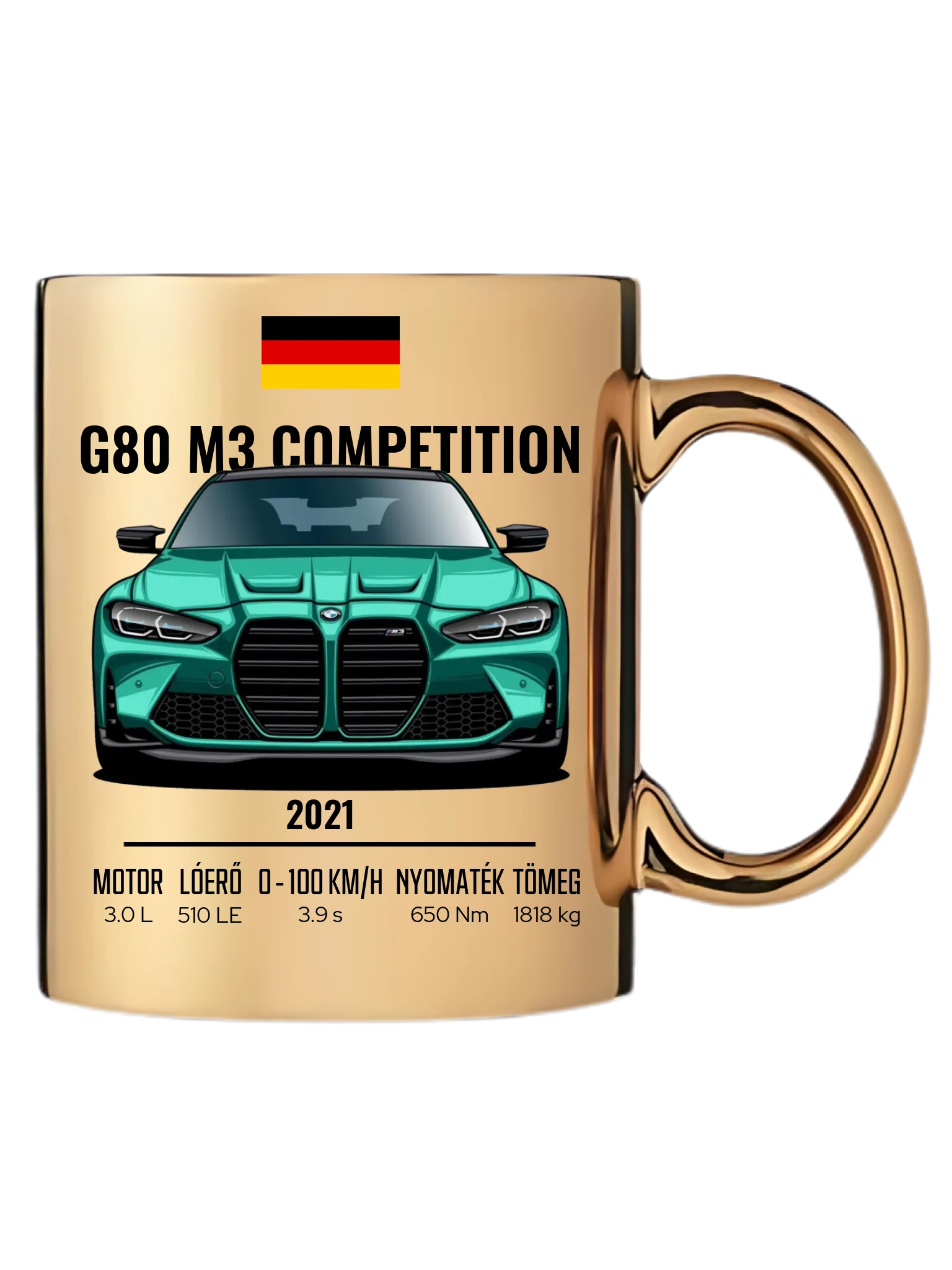 Autó illusztráció - G80 M3 Competition 74. - Egyedi személyre szabható bögre
