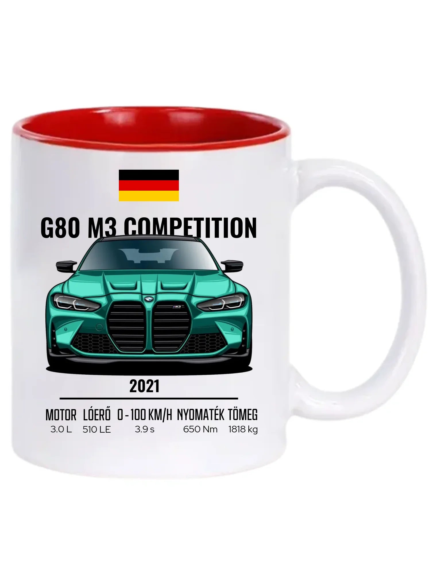 Autó illusztráció - G80 M3 Competition 74. - Egyedi személyre szabható bögre