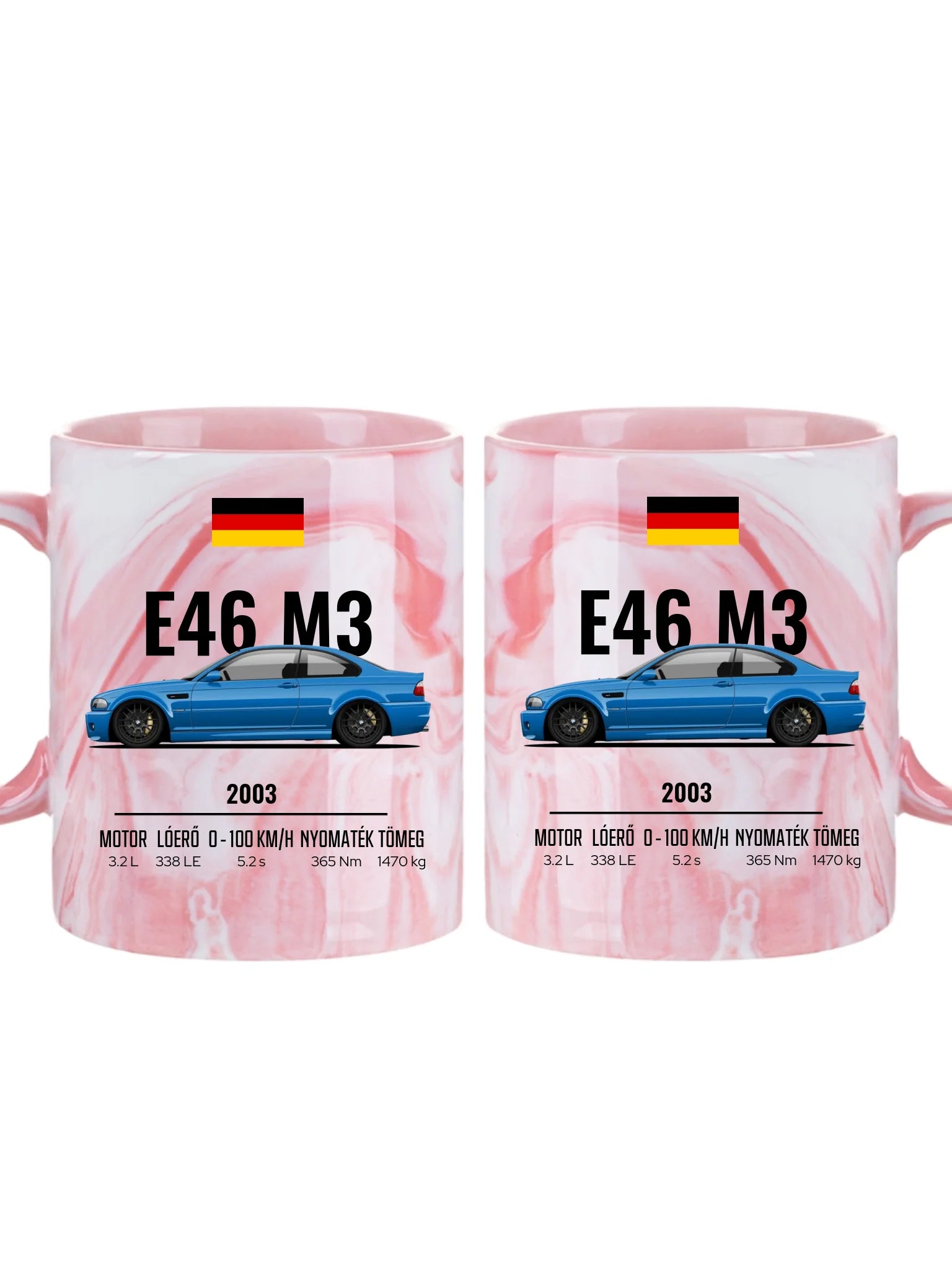 Autó illusztráció - E46 M3 75. - Egyedi személyre szabható bögre