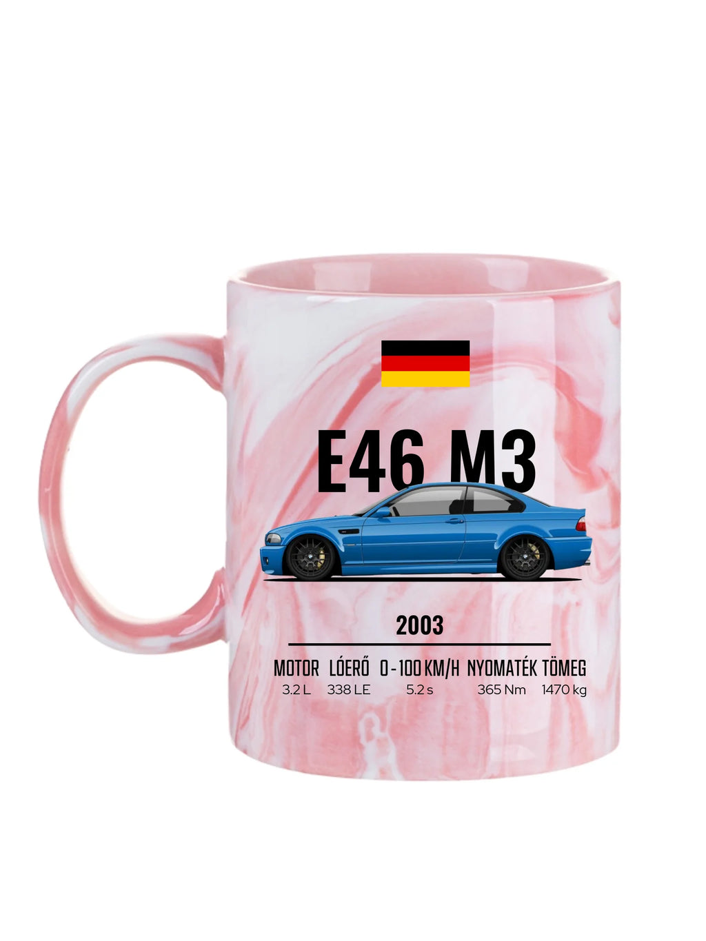 Autó illusztráció - E46 M3 75. - Egyedi személyre szabható bögre
