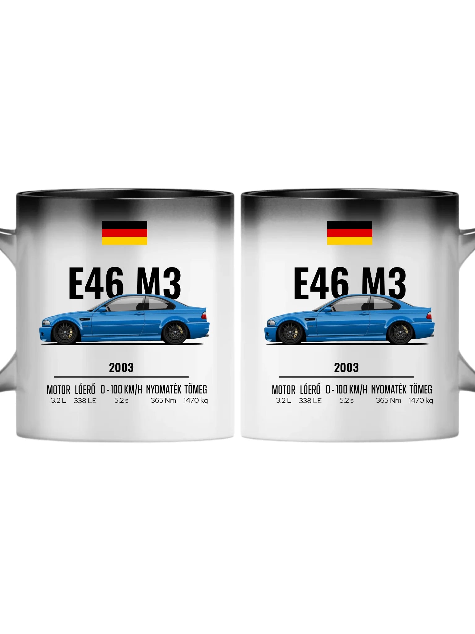 Autó illusztráció - E46 M3 75. - Egyedi személyre szabható bögre