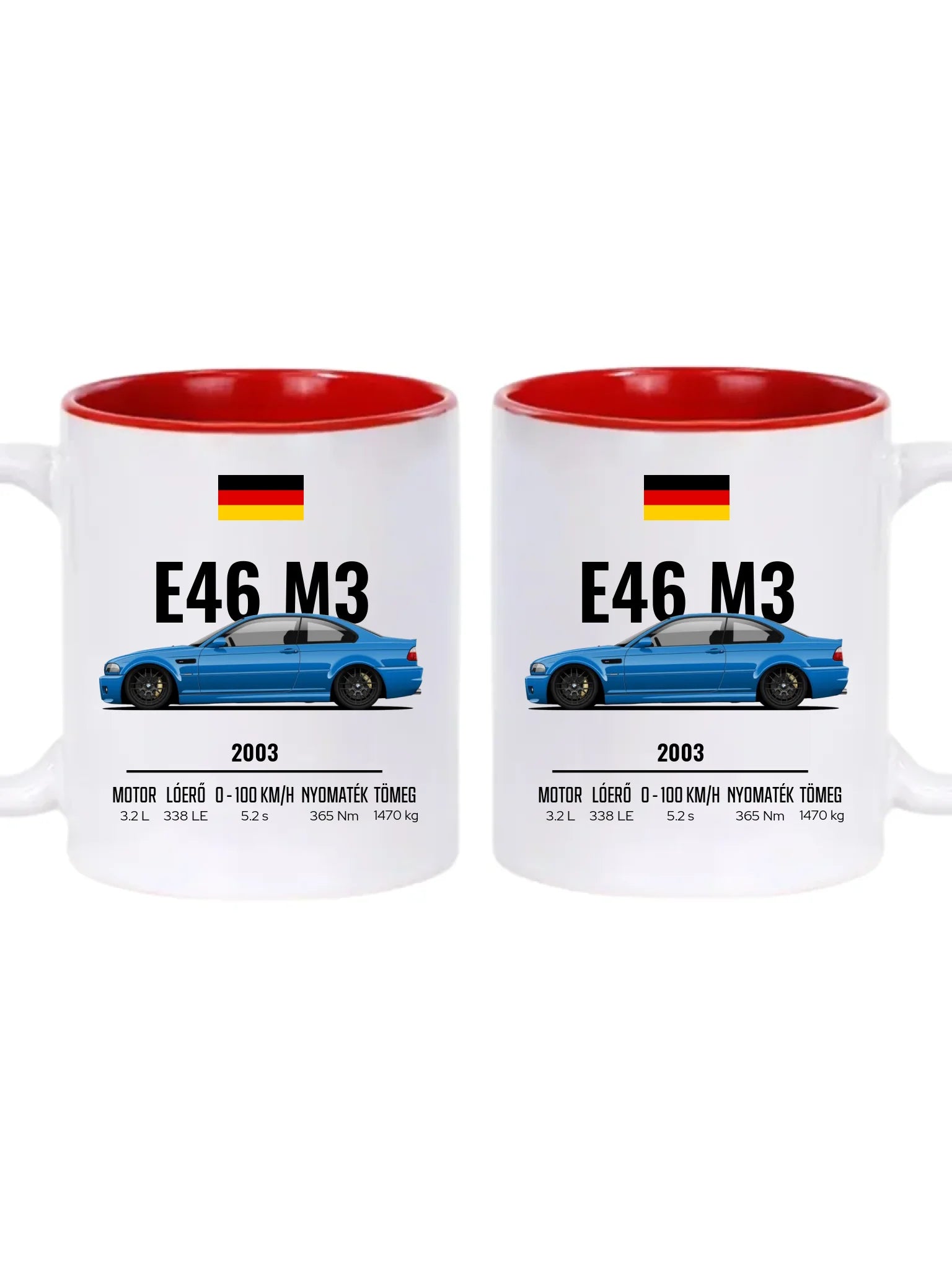 Autó illusztráció - E46 M3 75. - Egyedi személyre szabható bögre