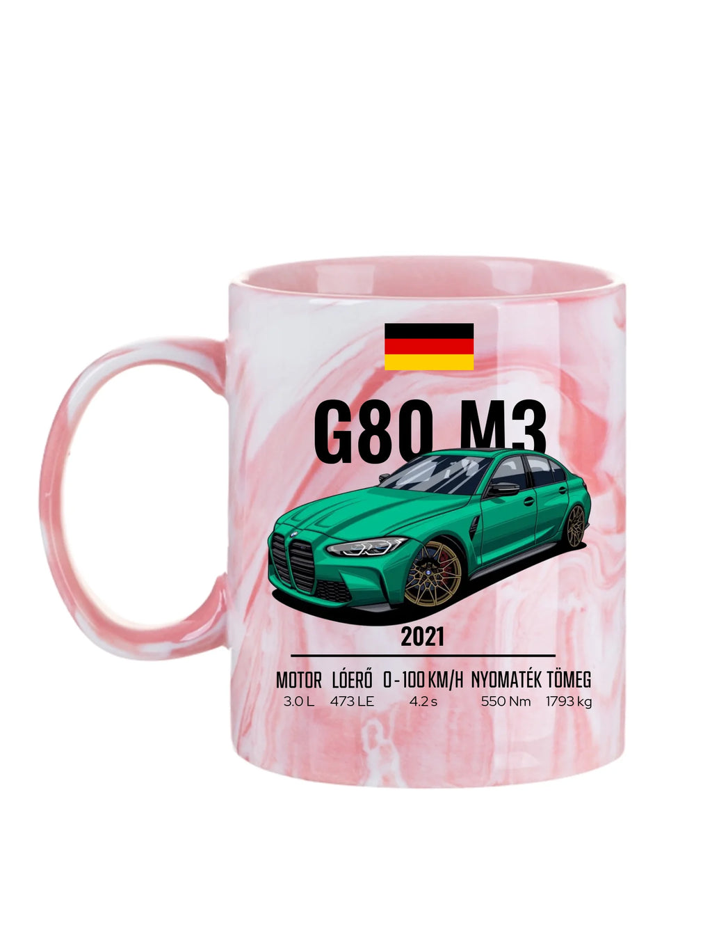 Autó illusztráció - G80 M3 76. - Egyedi személyre szabható bögre