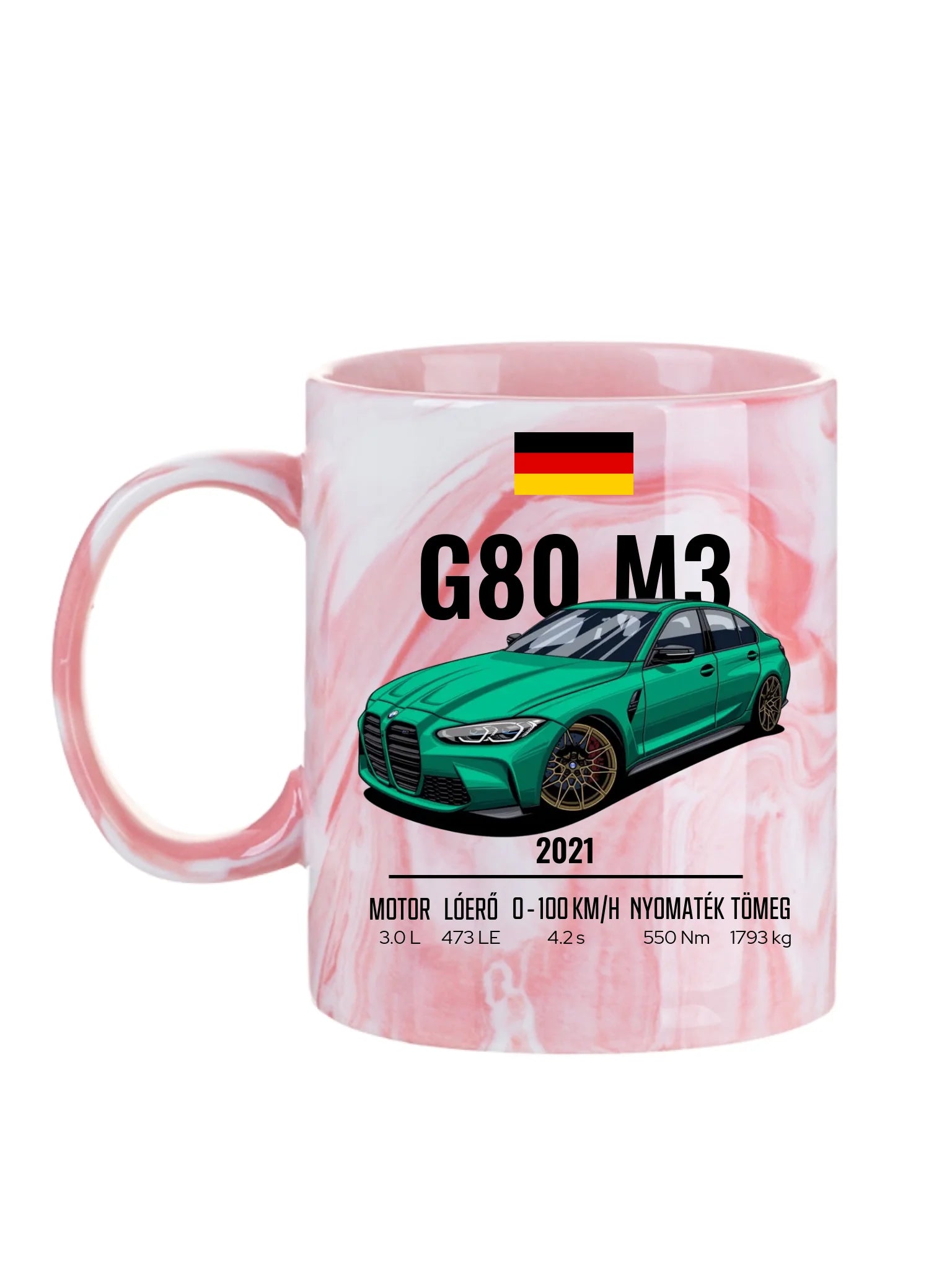 Autó illusztráció - G80 M3 76. - Egyedi személyre szabható bögre