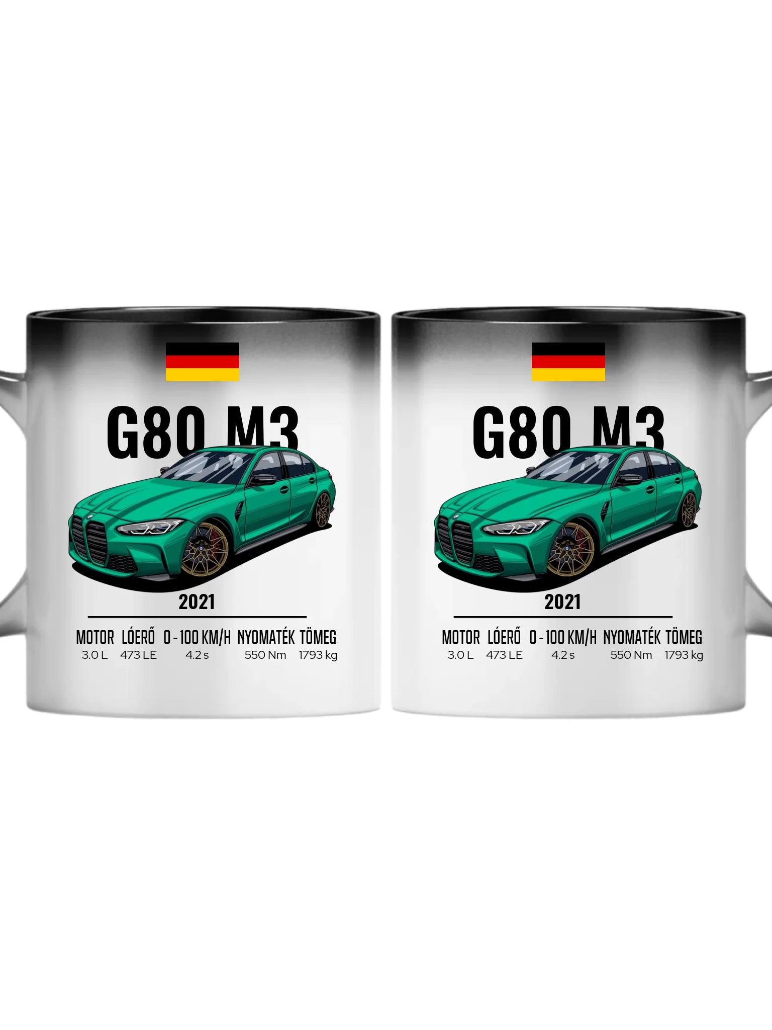 Autó illusztráció - G80 M3 76. - Egyedi személyre szabható bögre