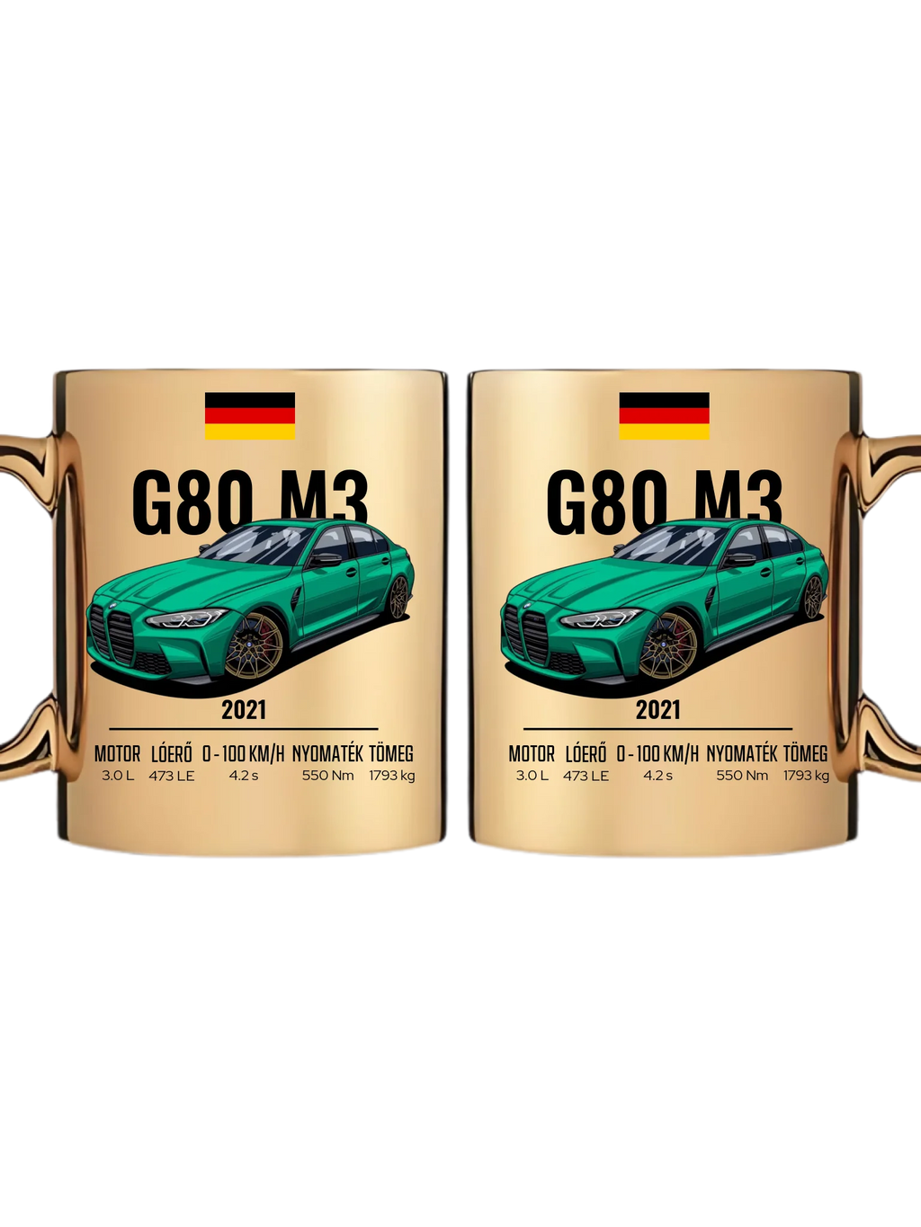 Autó illusztráció - G80 M3 76. - Egyedi személyre szabható bögre