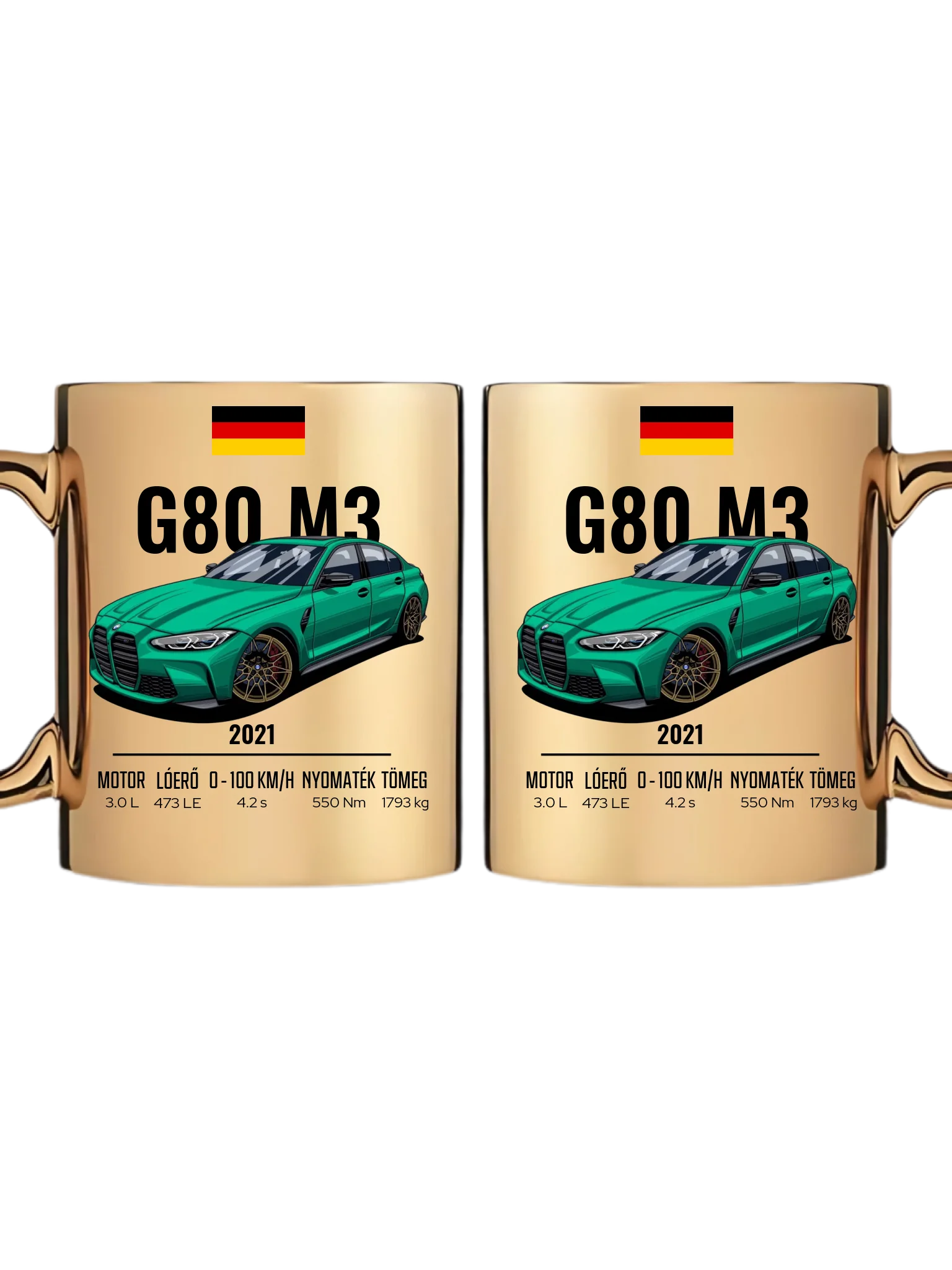 Autó illusztráció - G80 M3 76. - Egyedi személyre szabható bögre
