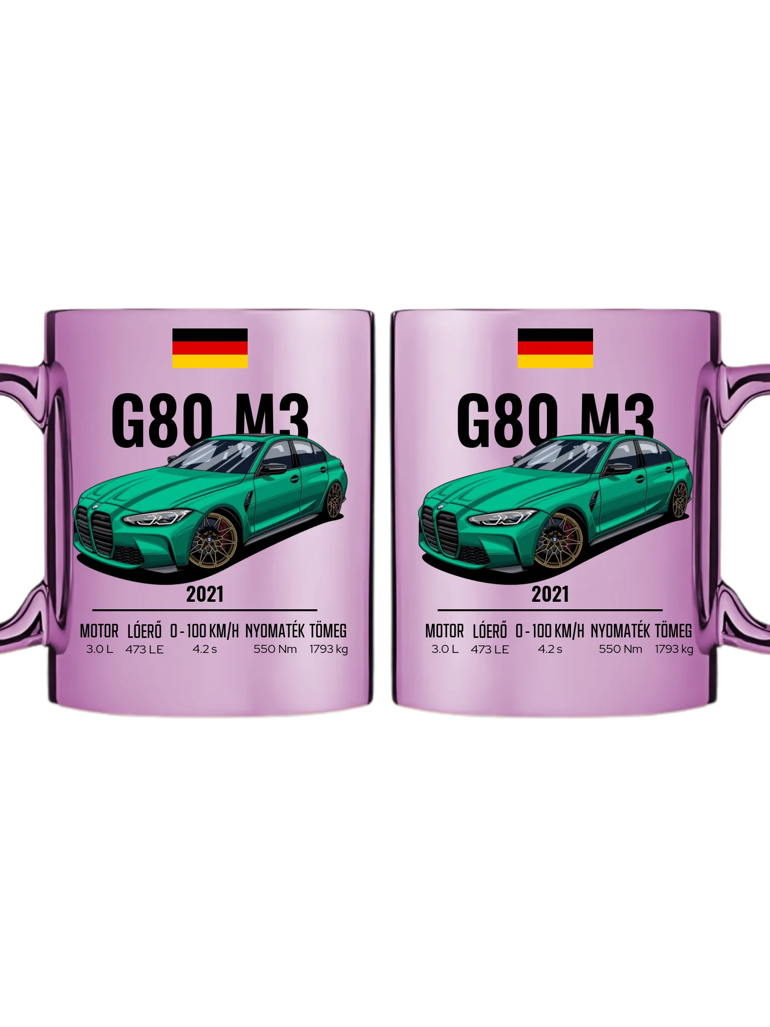 Autó illusztráció - G80 M3 76. - Egyedi személyre szabható bögre