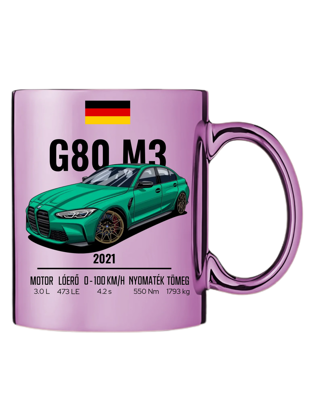 Autó illusztráció - G80 M3 76. - Egyedi személyre szabható bögre